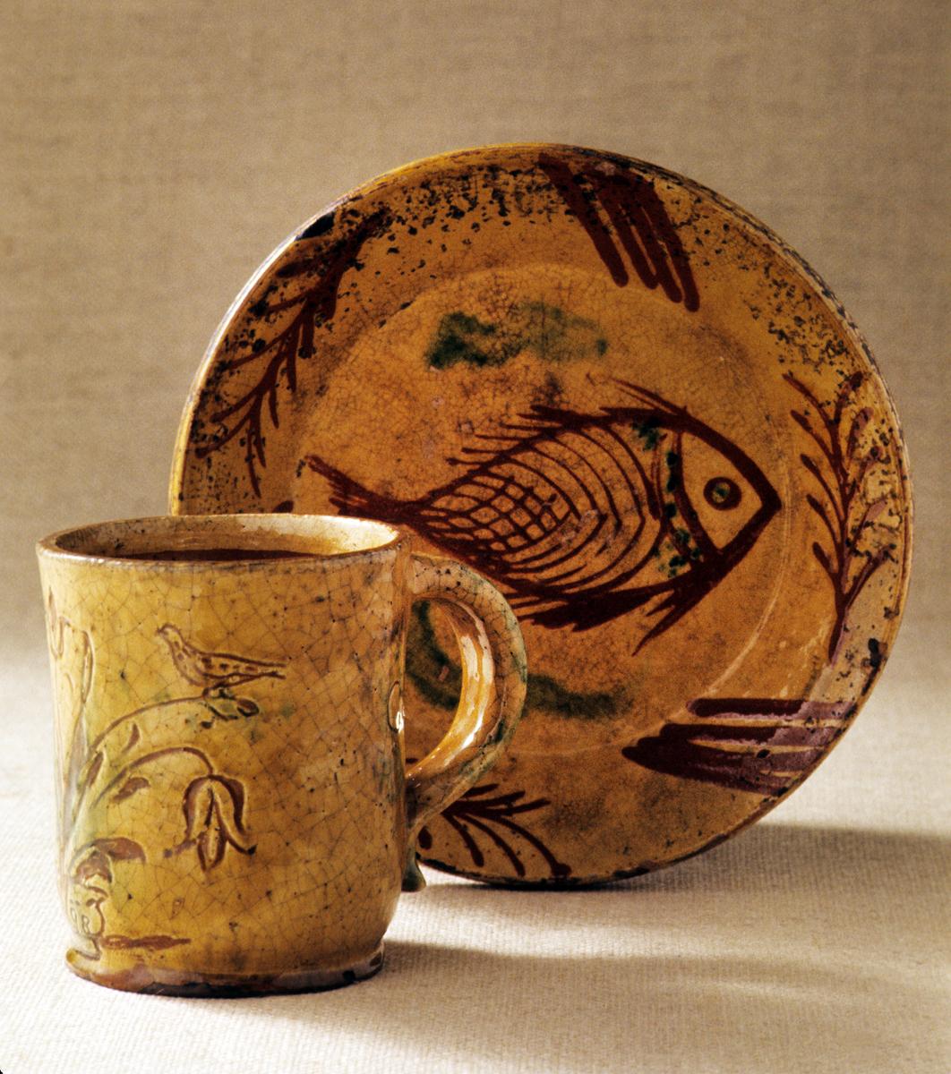 1968.0536, 1961.0180 Mug and Dish