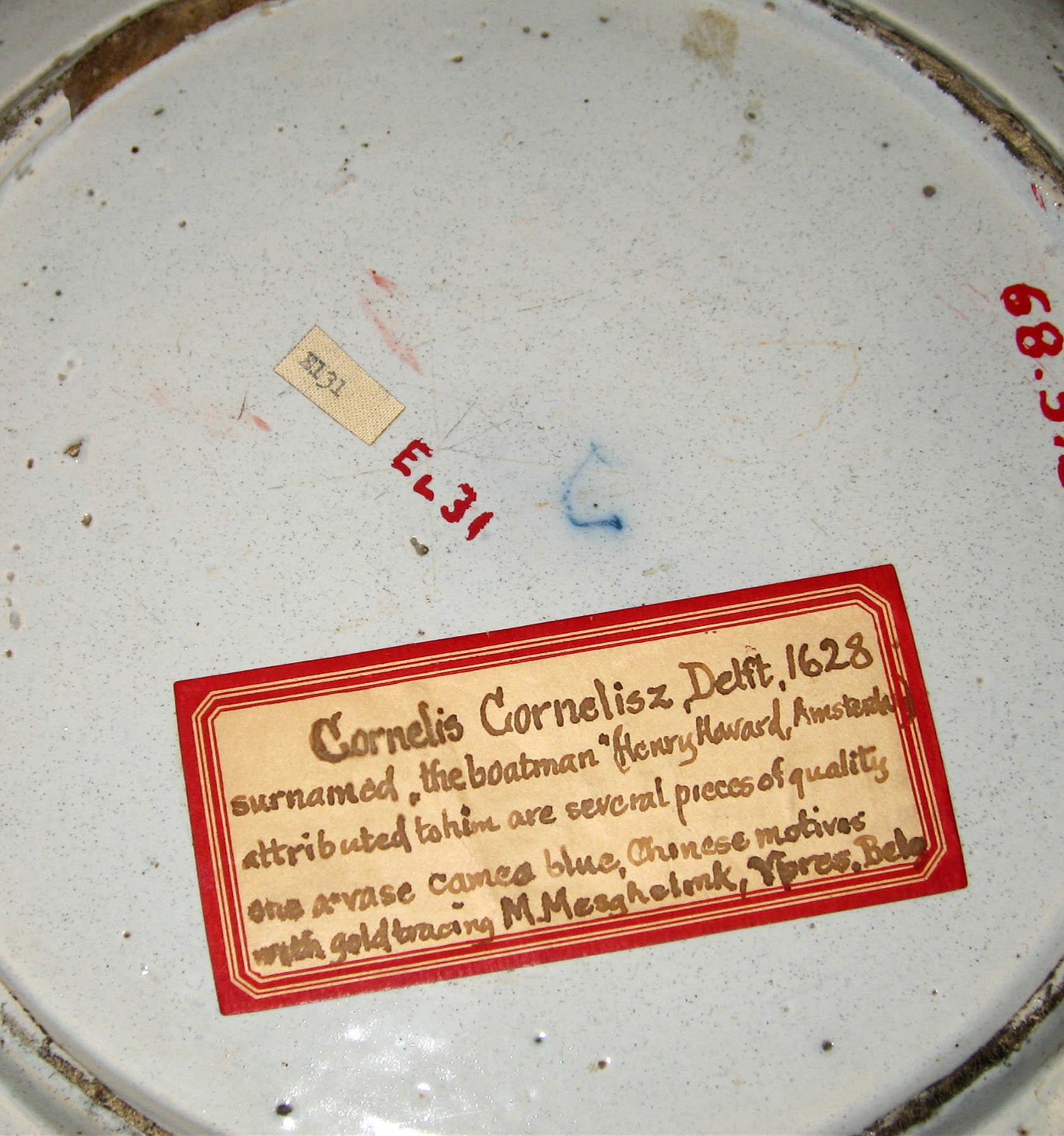 1968.0573 Delft Dish (underside)