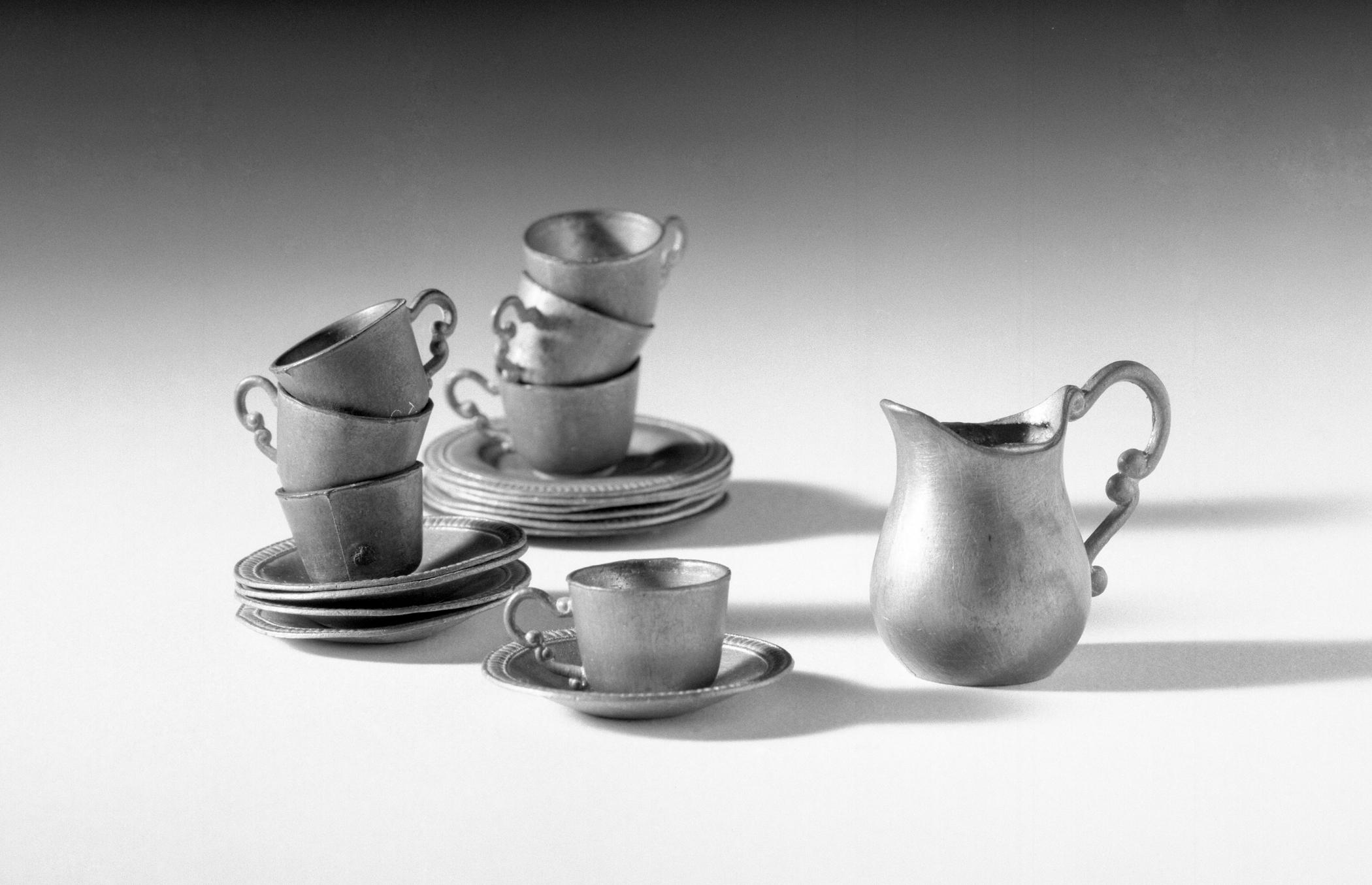 1968.0610.001-.019 Miniature pewter set