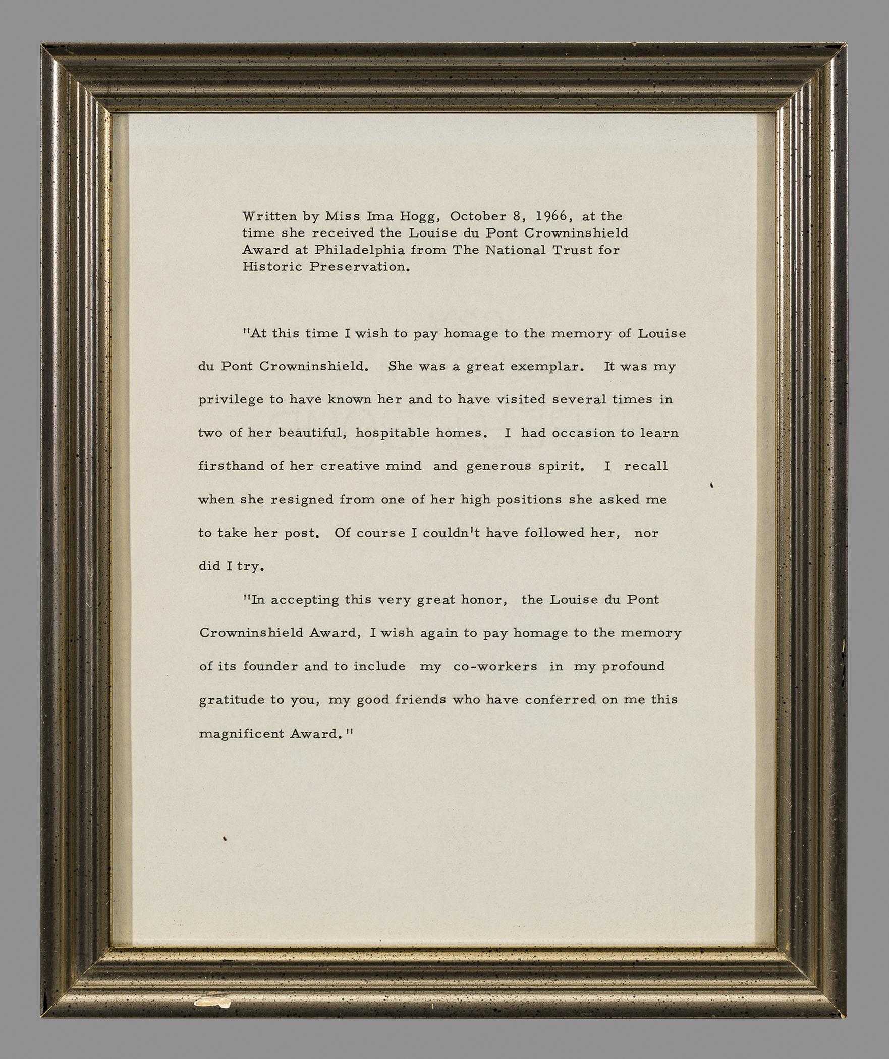 1968.0702 A Letter,  B Frame, veiw 1