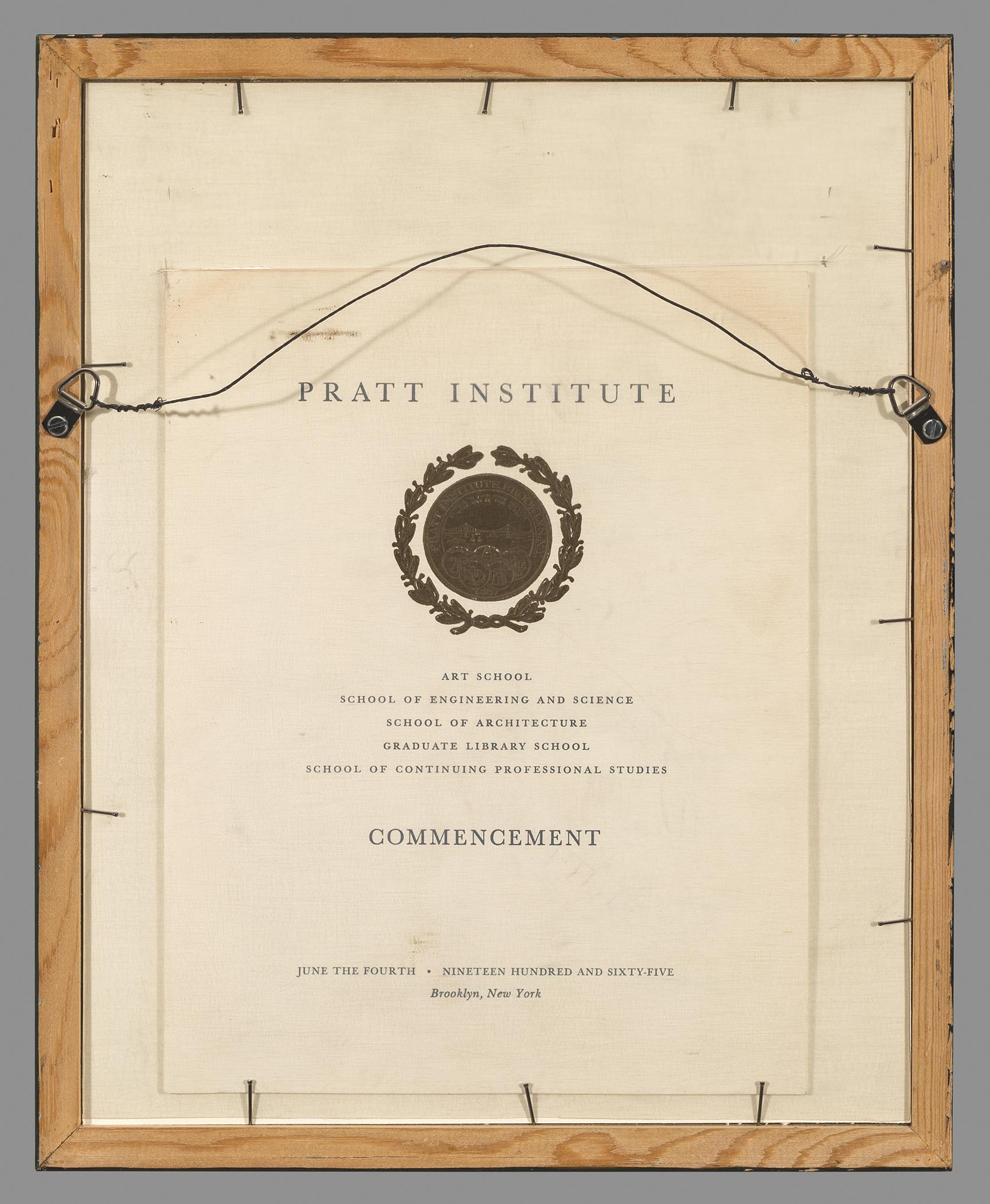 1968.0709 B Certificate, C Frame, view 1, reverse