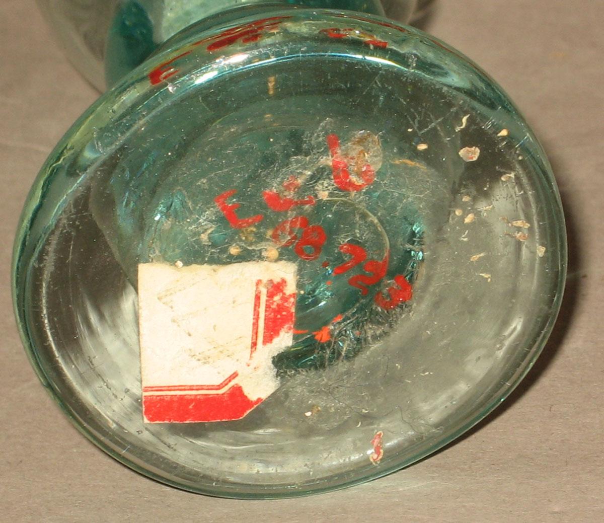 1968.0723 Glass wineglass (underside)