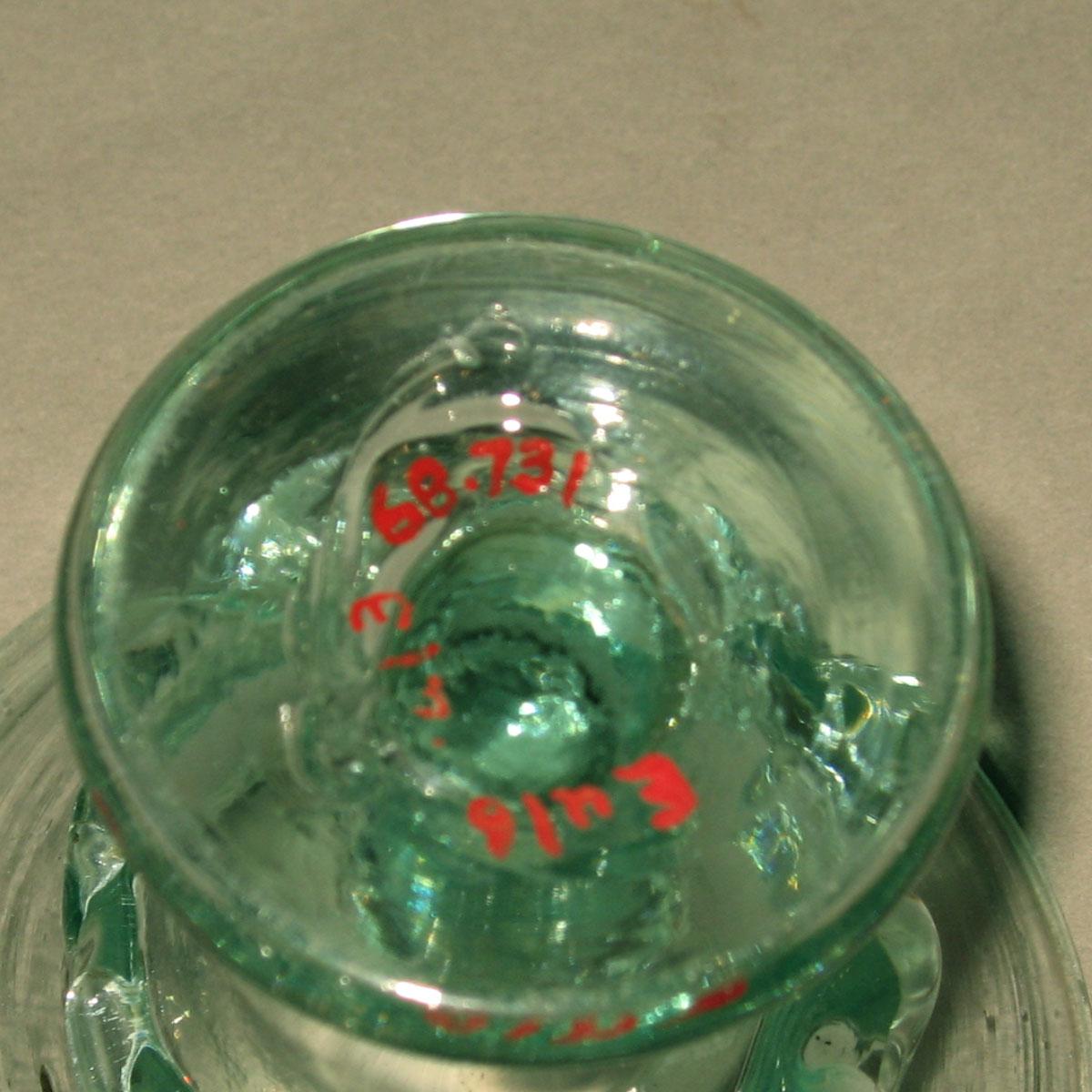 1968.0731 Glass compote (underside)
