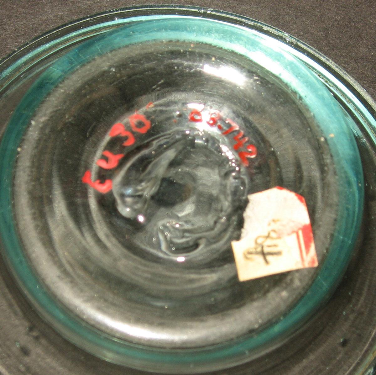 1968.0742 Glass dish (underside)