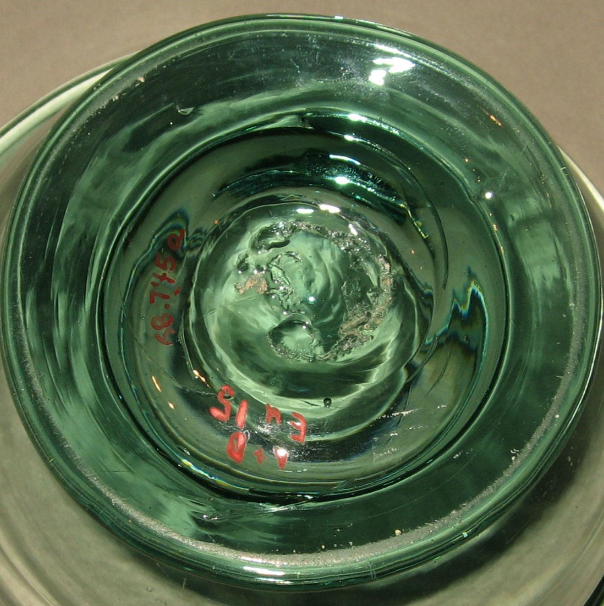 1968.0745 A Glass sugar bowl (underside)