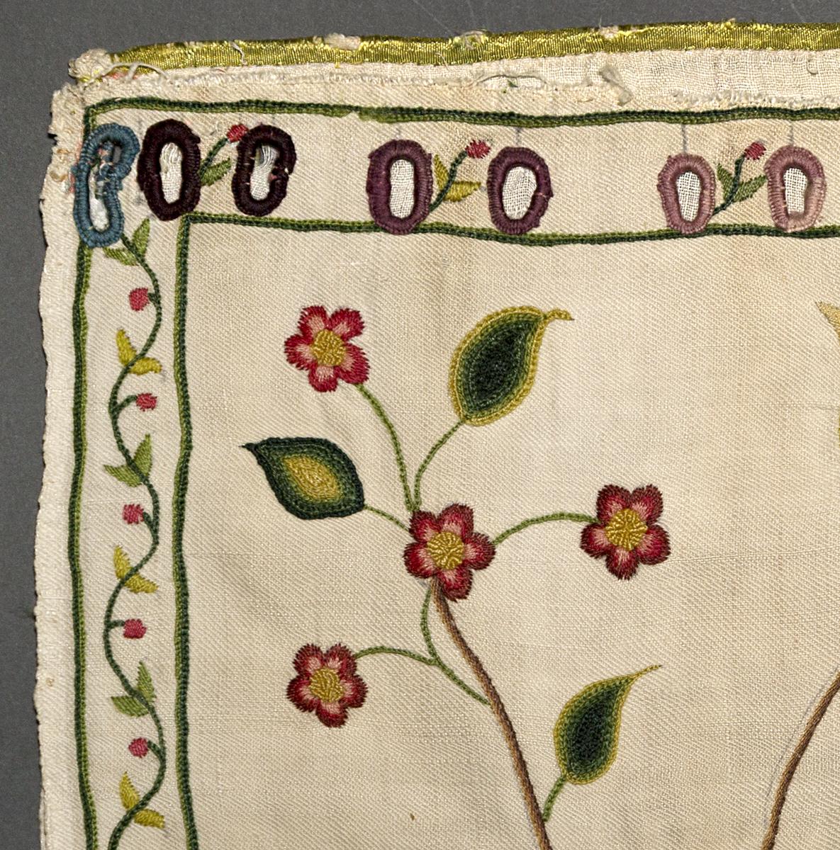 1969.0002 A Embroidery Picture, View 2 Top Detail
