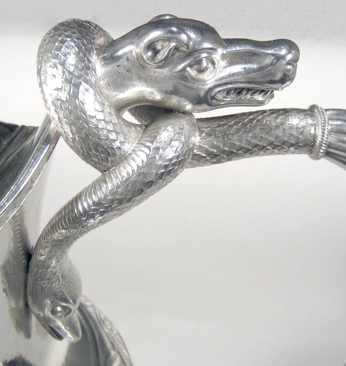 1969.0016 Silver Pitcher detail handle