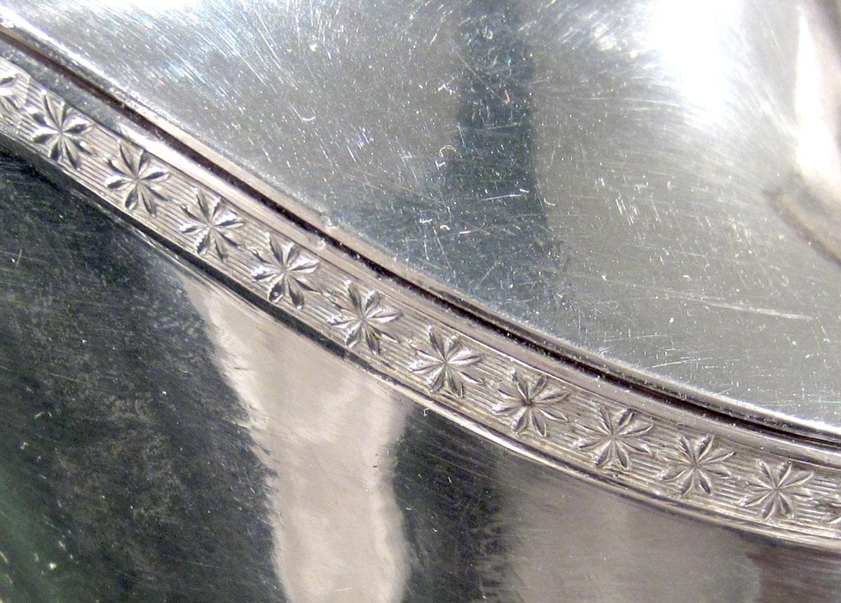 1969.0016 Silver Pitcher detail rim decoration