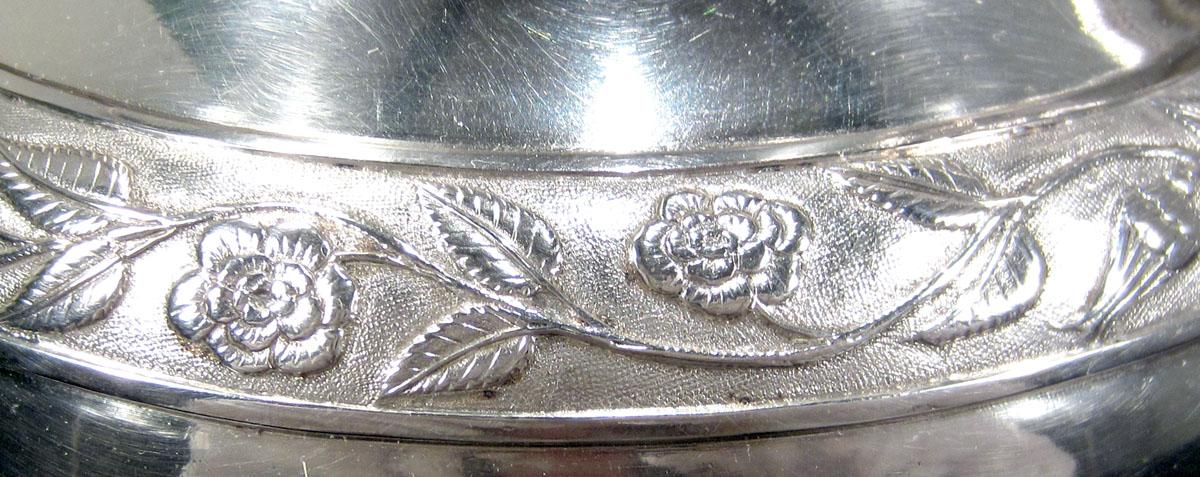 1969.0016 Silver Pitcher detail mid-body decoration