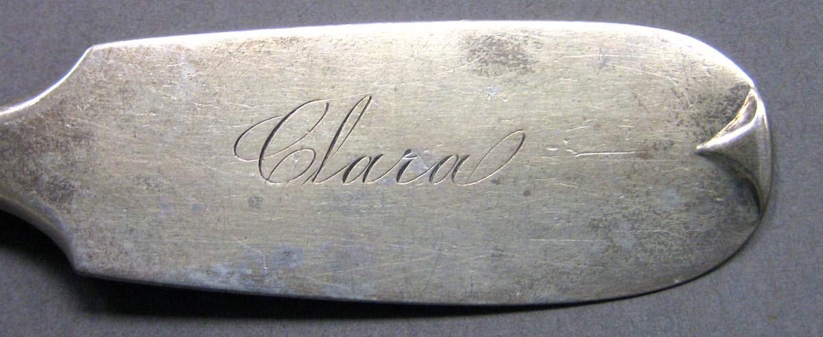 1969.0025 Silver Ladle engraving