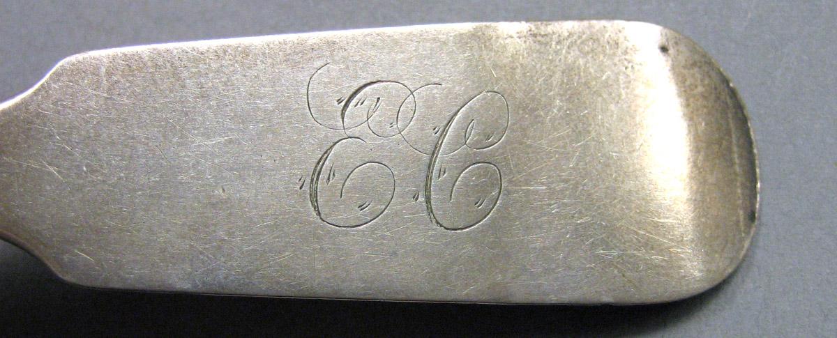 1969.0026 Silver Spoon engraving upper surface