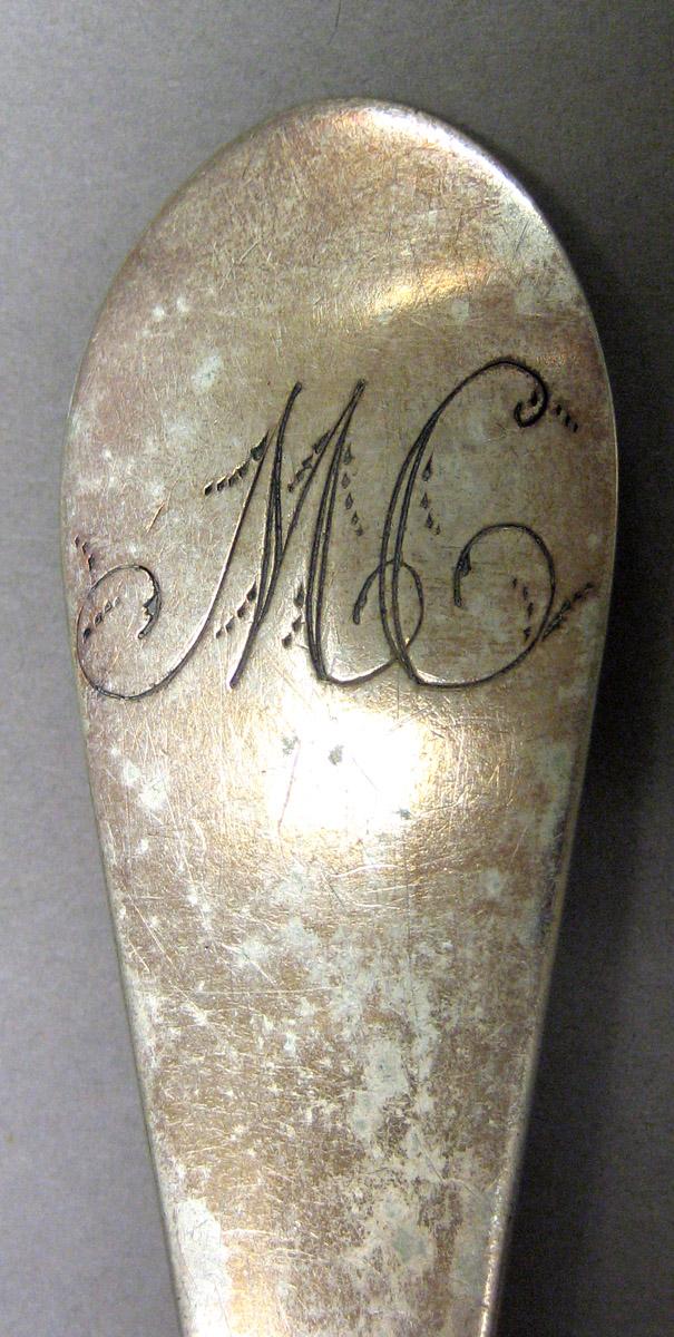1969.0075 Tablespoon engraving upper surface