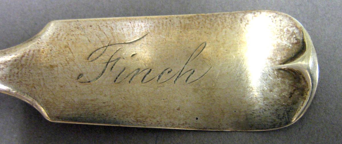 1969.0120  Salt spoon engraving
