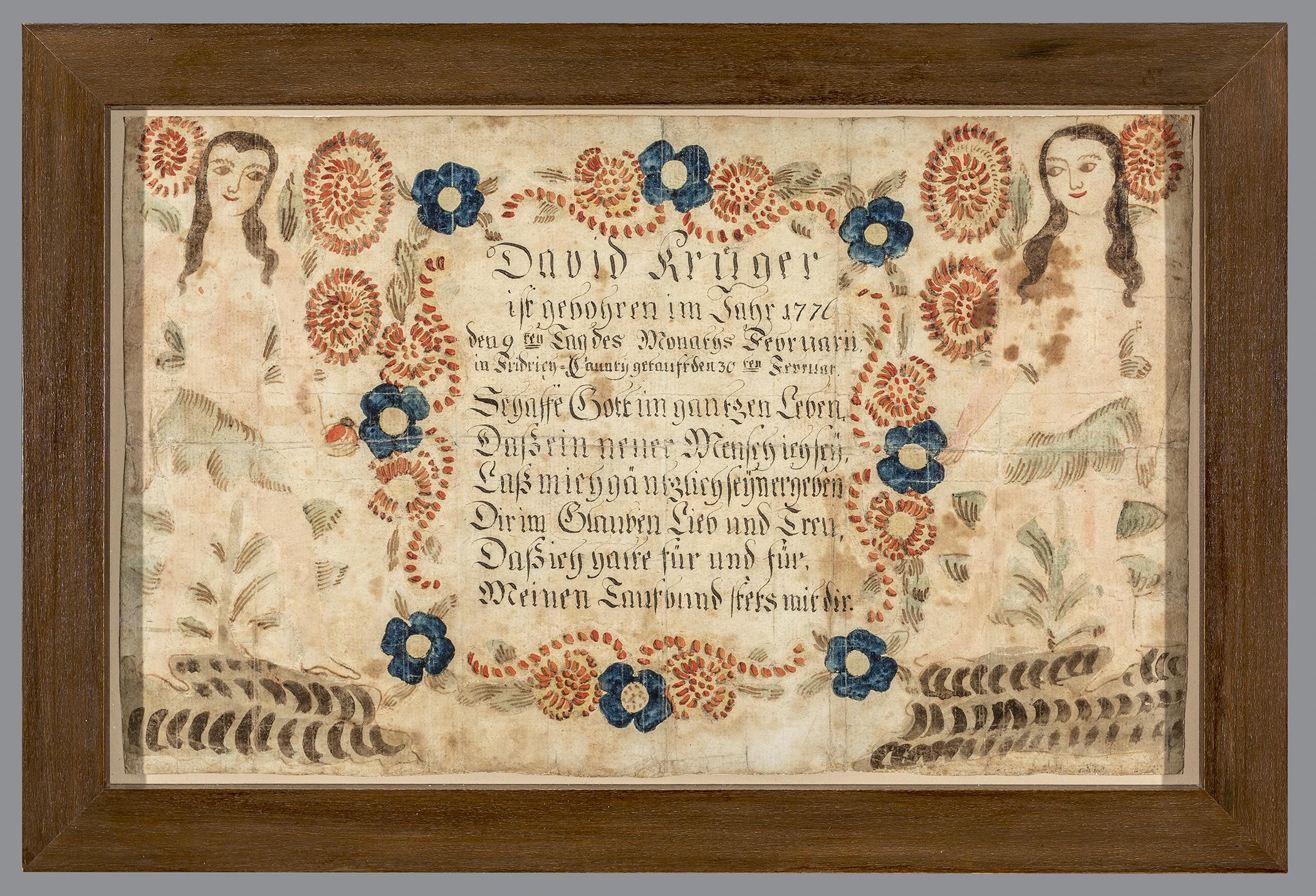 1969.0140 Fraktur, view 1