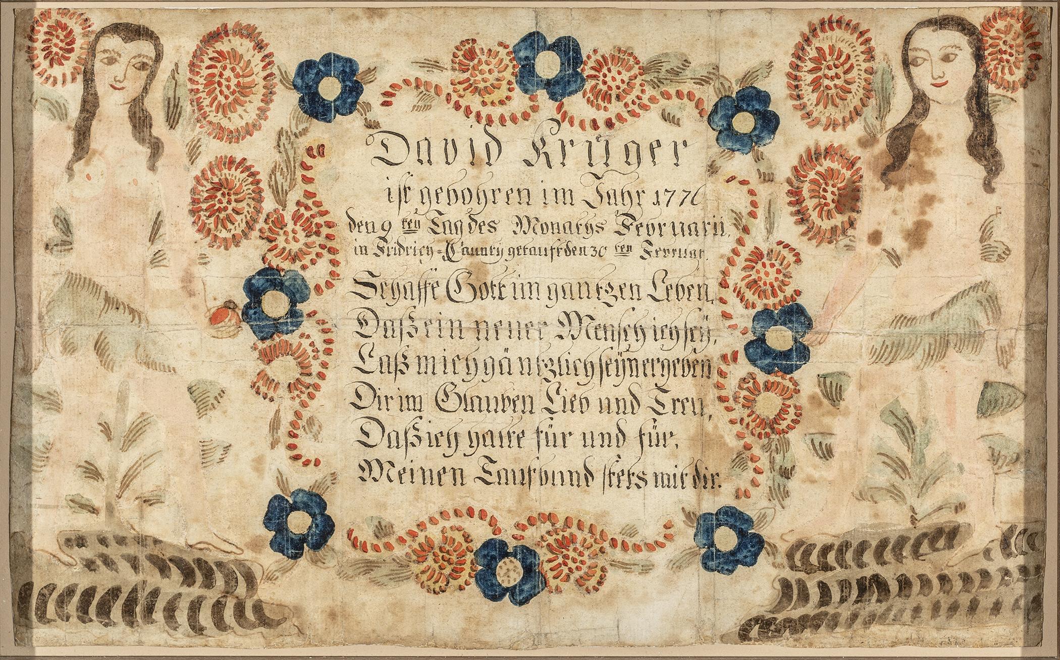 1969.0140 Fraktur, view 2