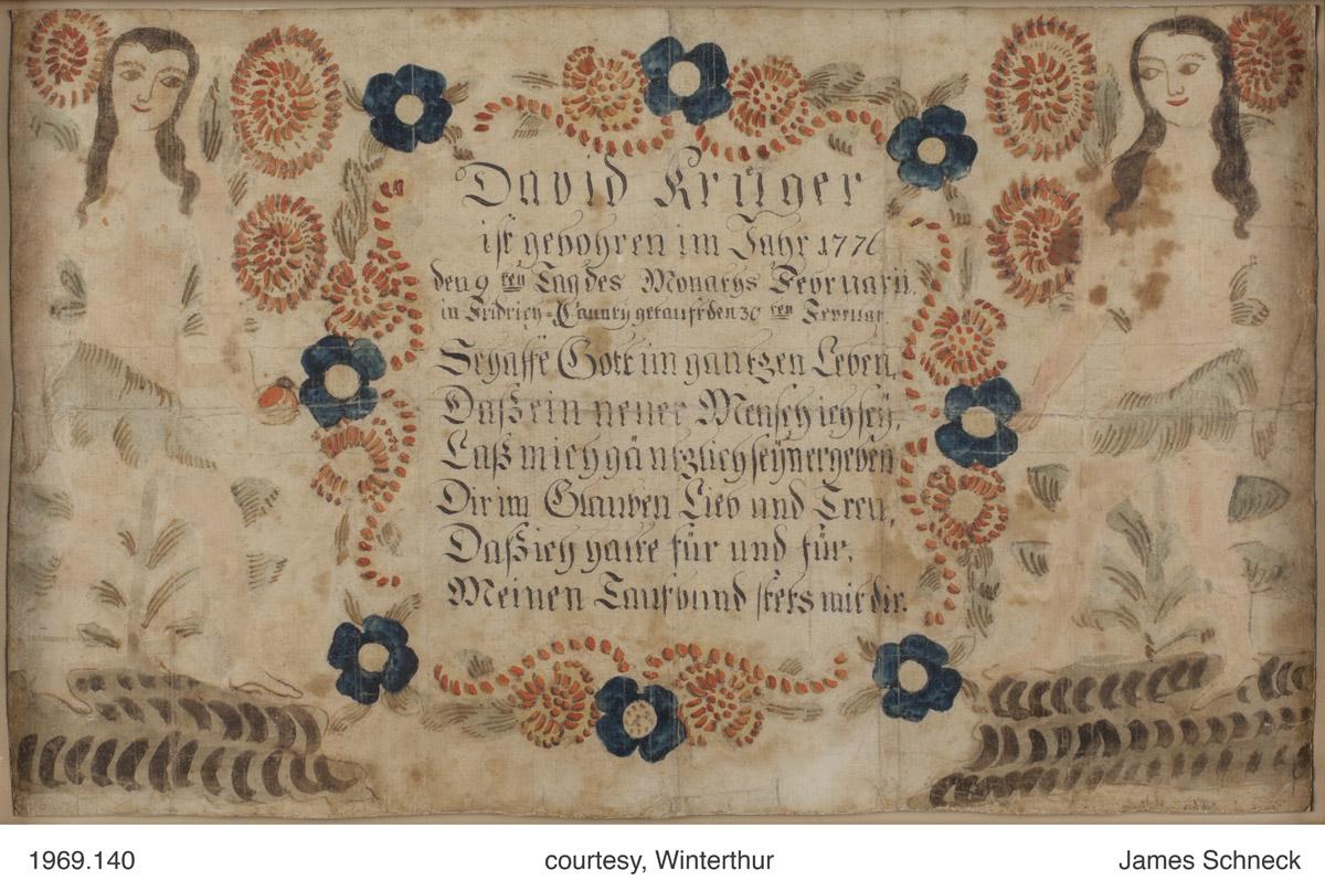 1969.0140 Fraktur, view 3