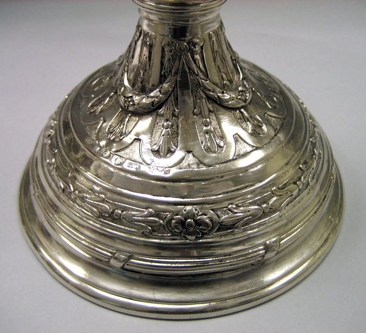 1969.0198.001 A, B Silver Candlestick detail 3