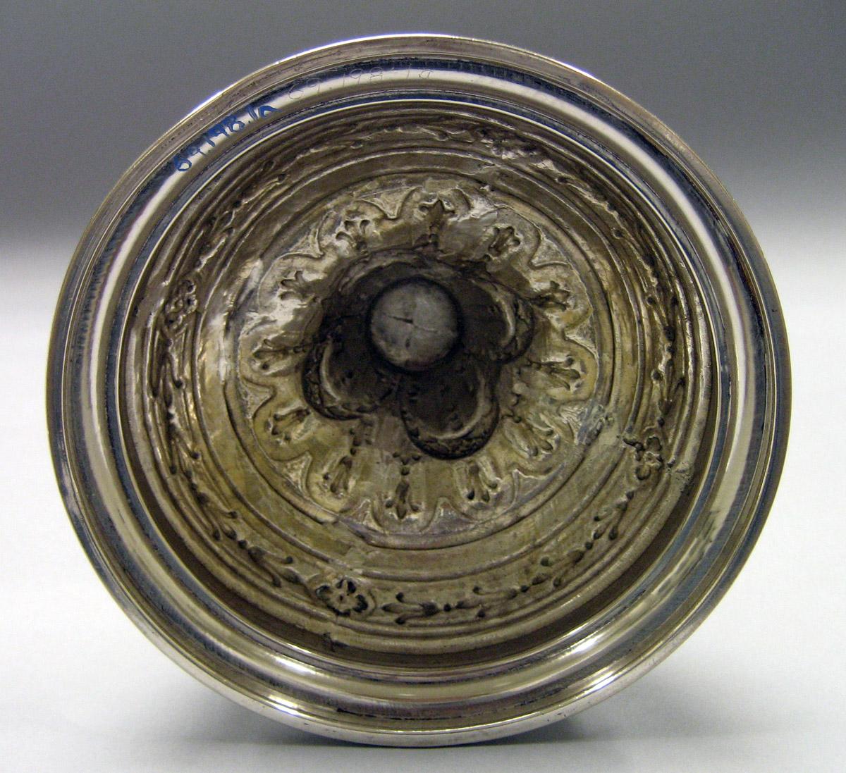 1969.0198.001 A, B Silver Candlestick underside