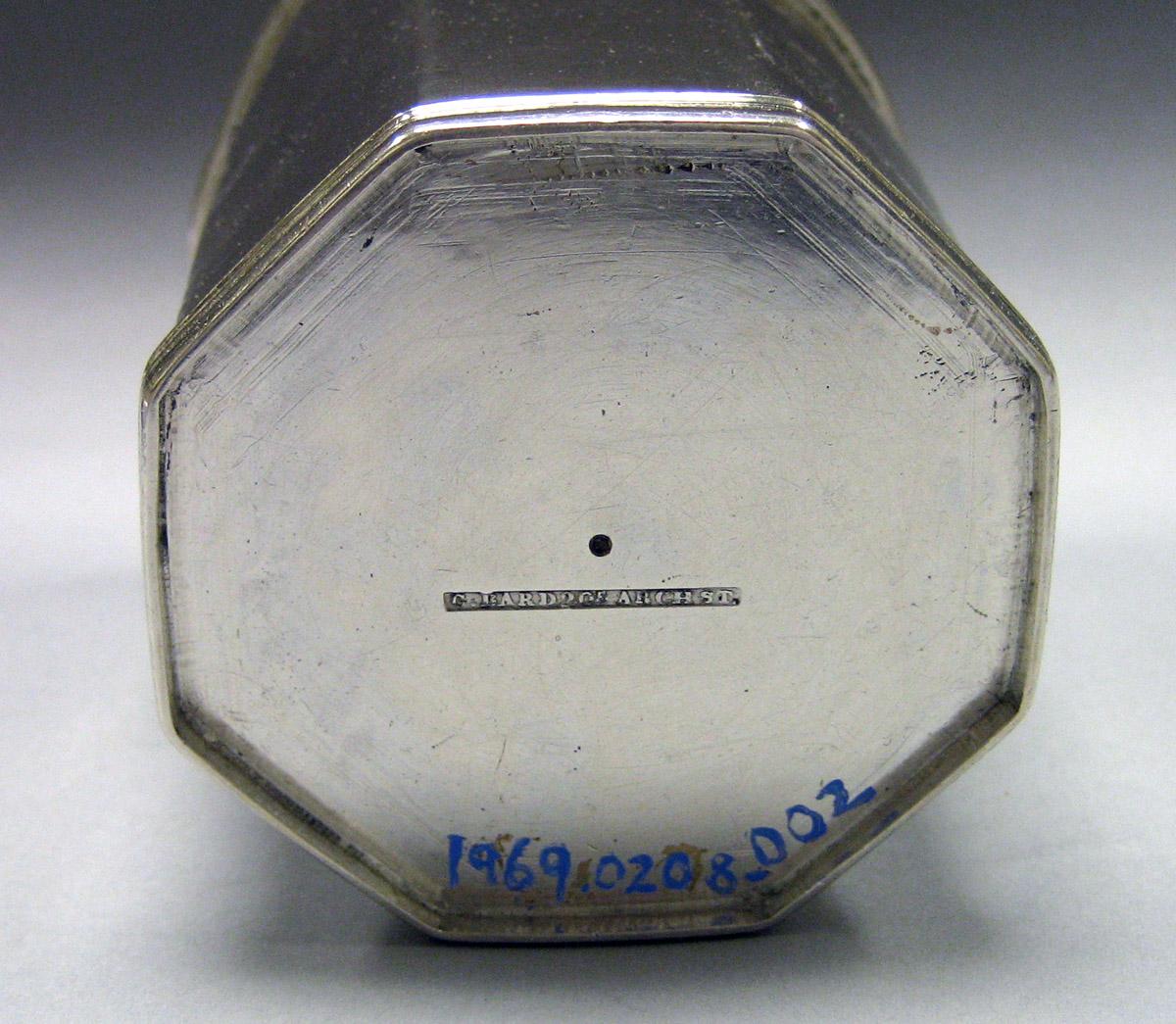 1969.0208.002 Silver Beaker underside