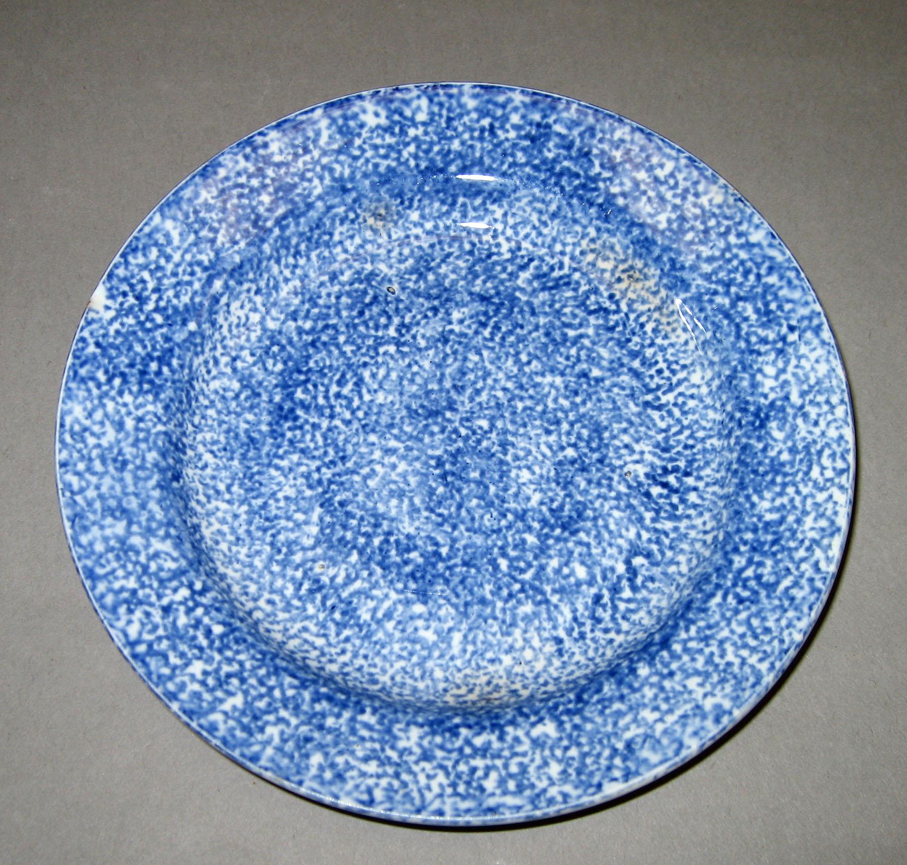 1966.0213 Blue spatter plate