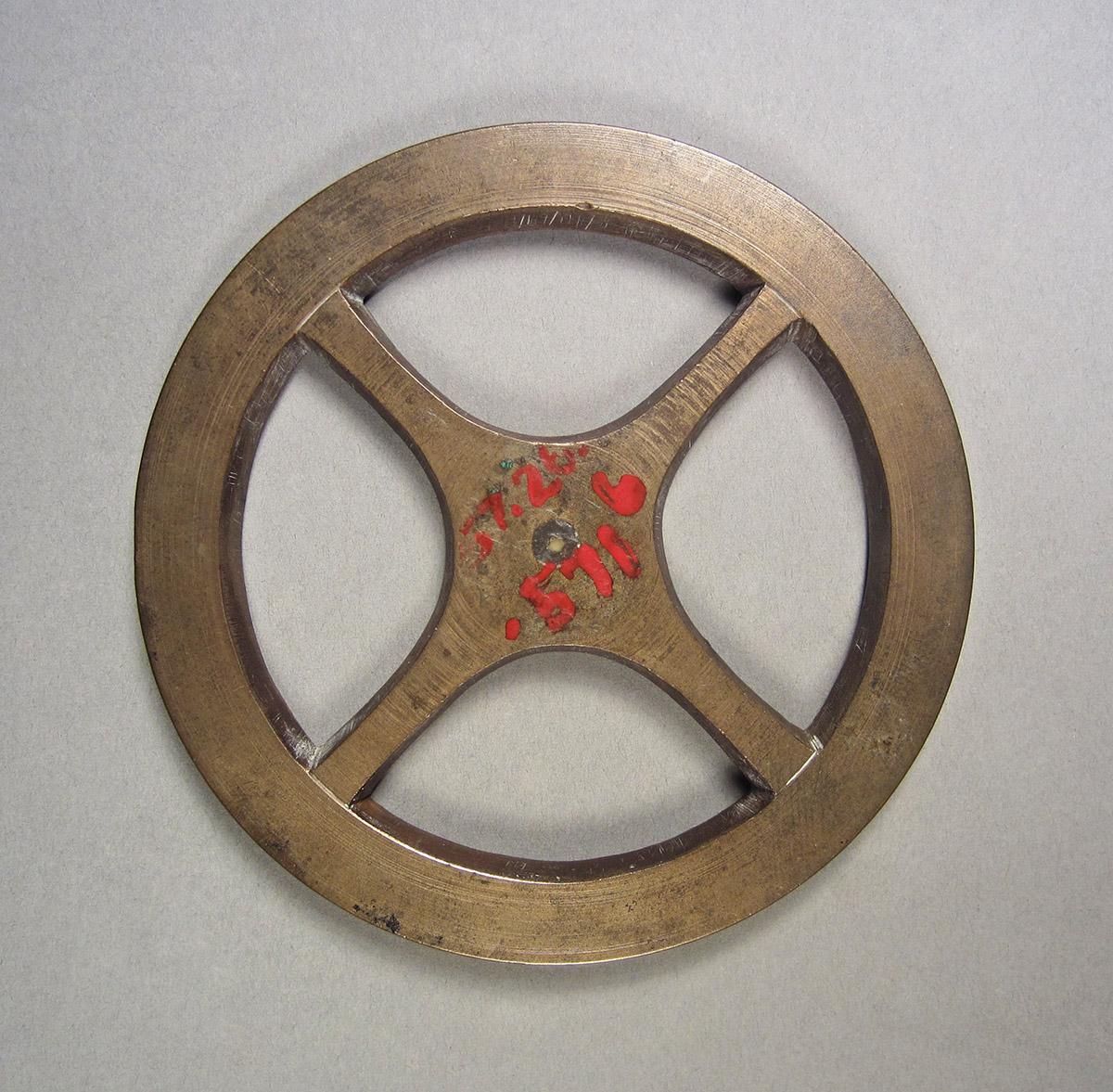 1957.0026.571 B, Clock wheel template, side 1