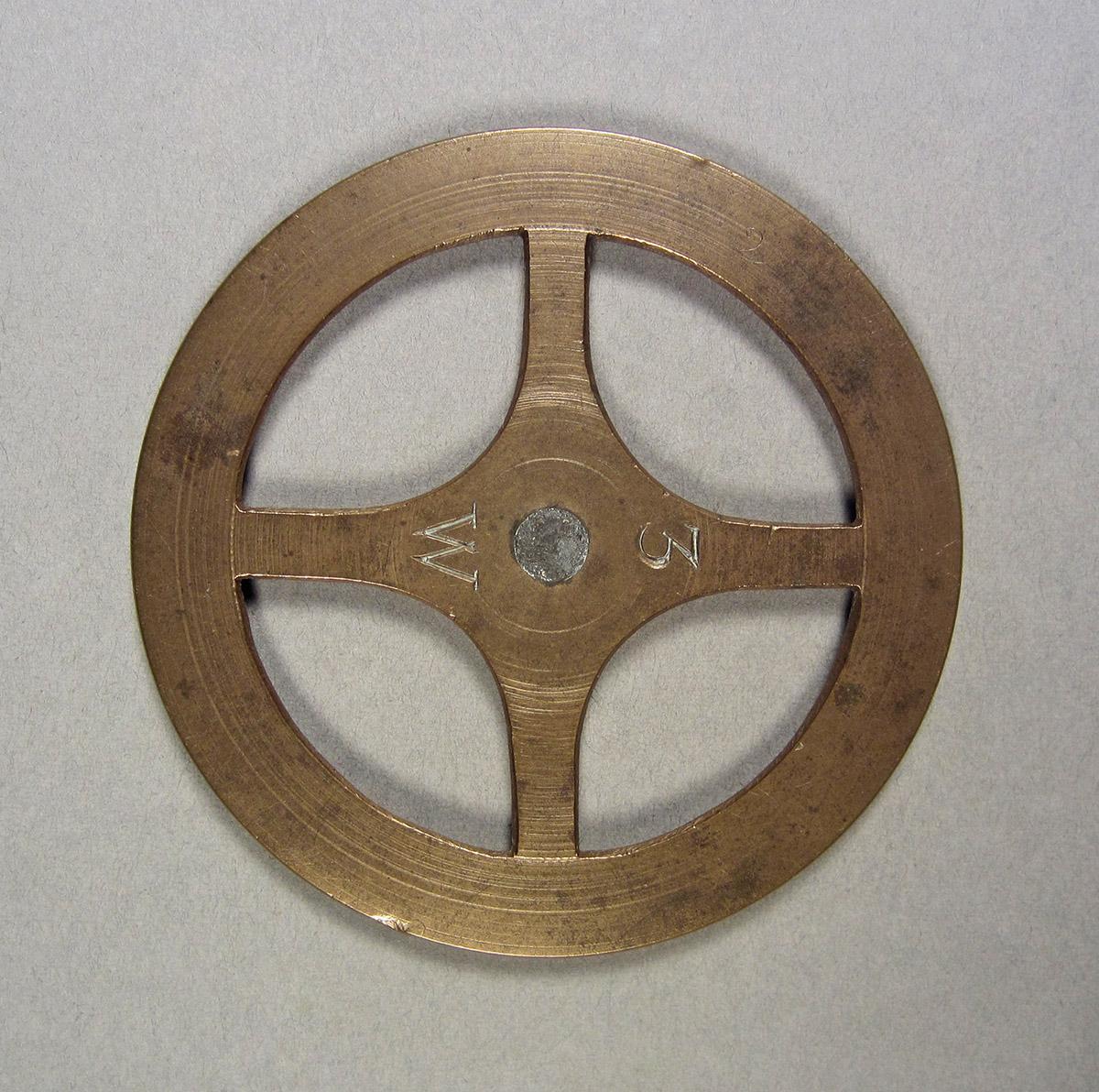 1957.0026.573.001, Clock wheel template, side 2
