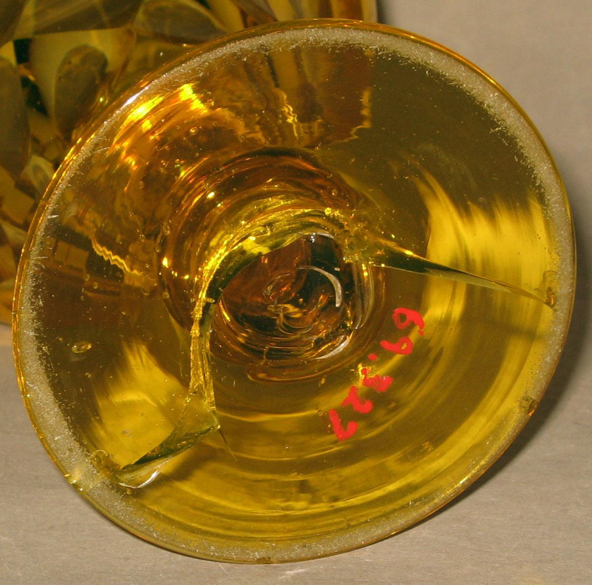 1969.0327 Glass goblet (underside)