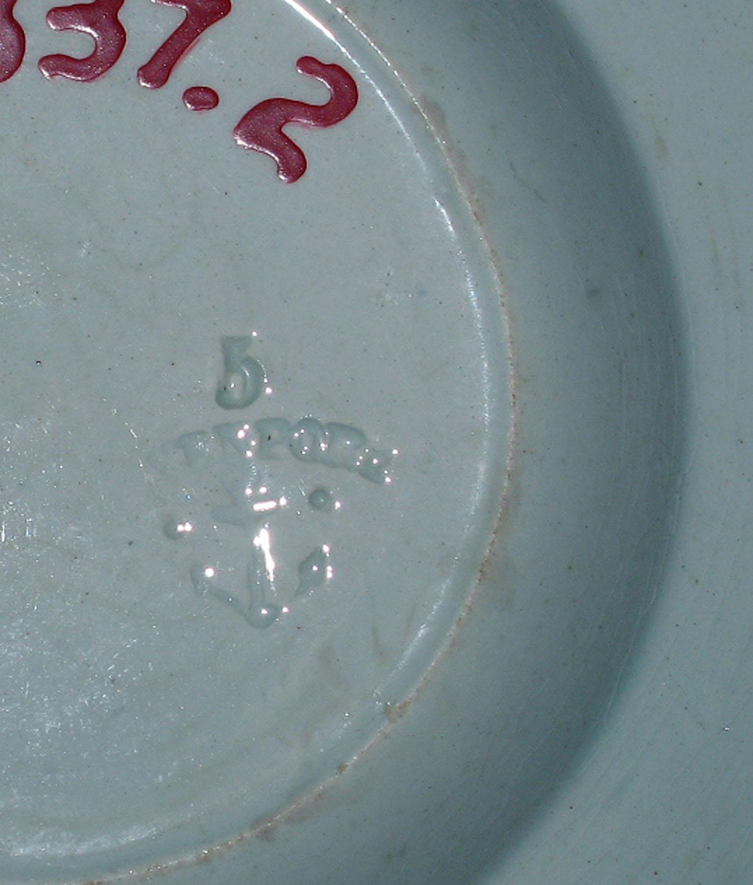 1969.0337.002 Pearlware plate (detail)