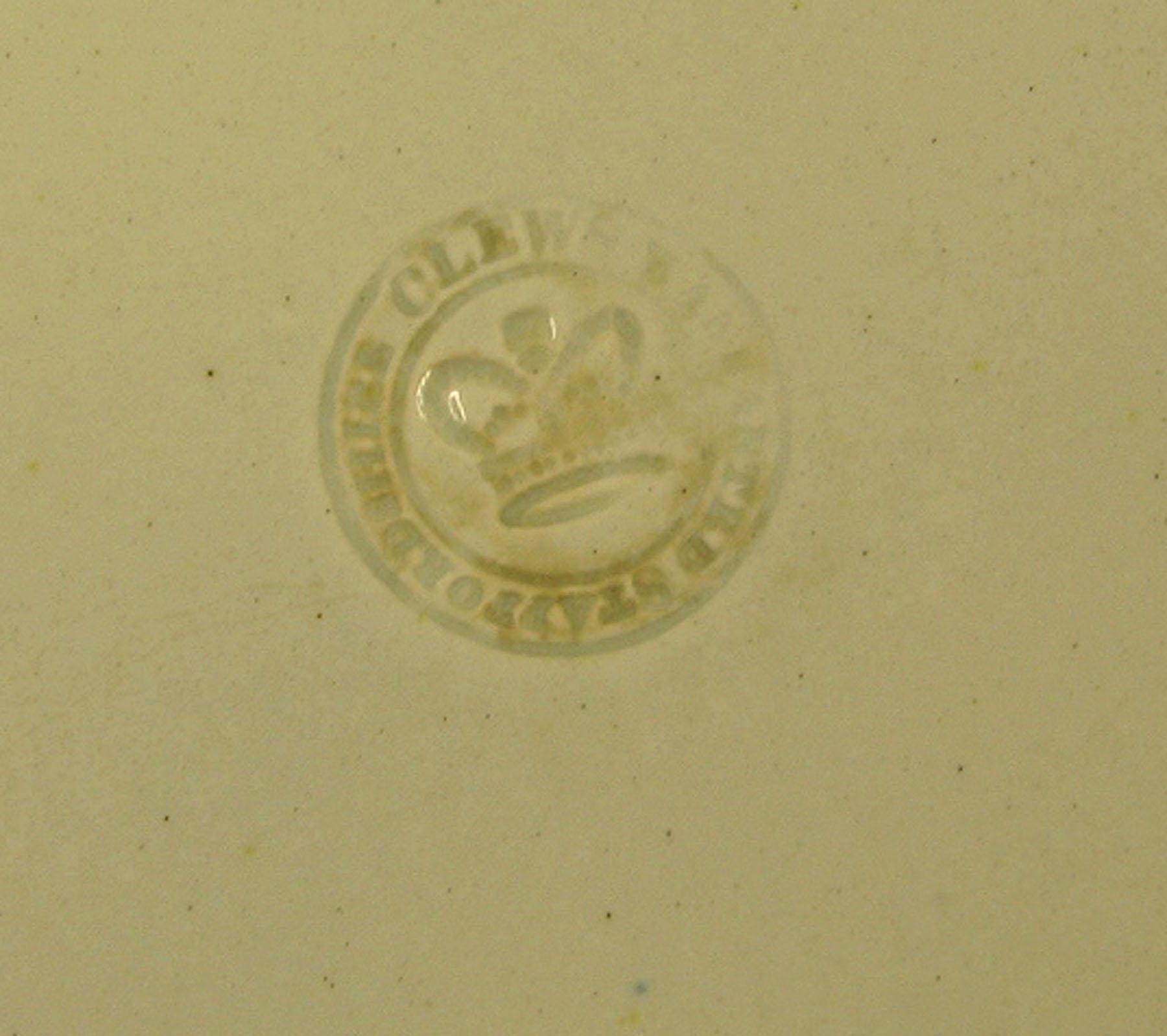 1969.0338.006 Pearlware plate (detail)