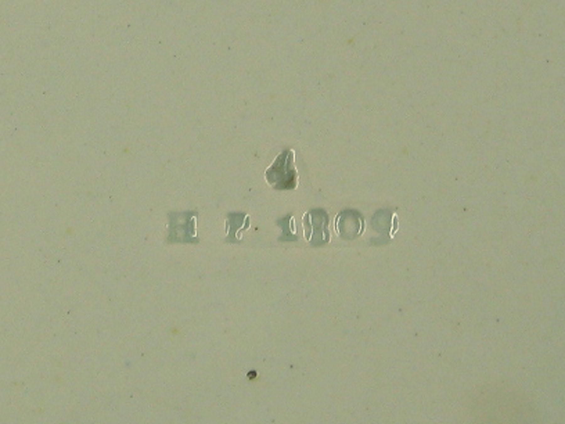 1969.0344 Pearlware plate (detail)