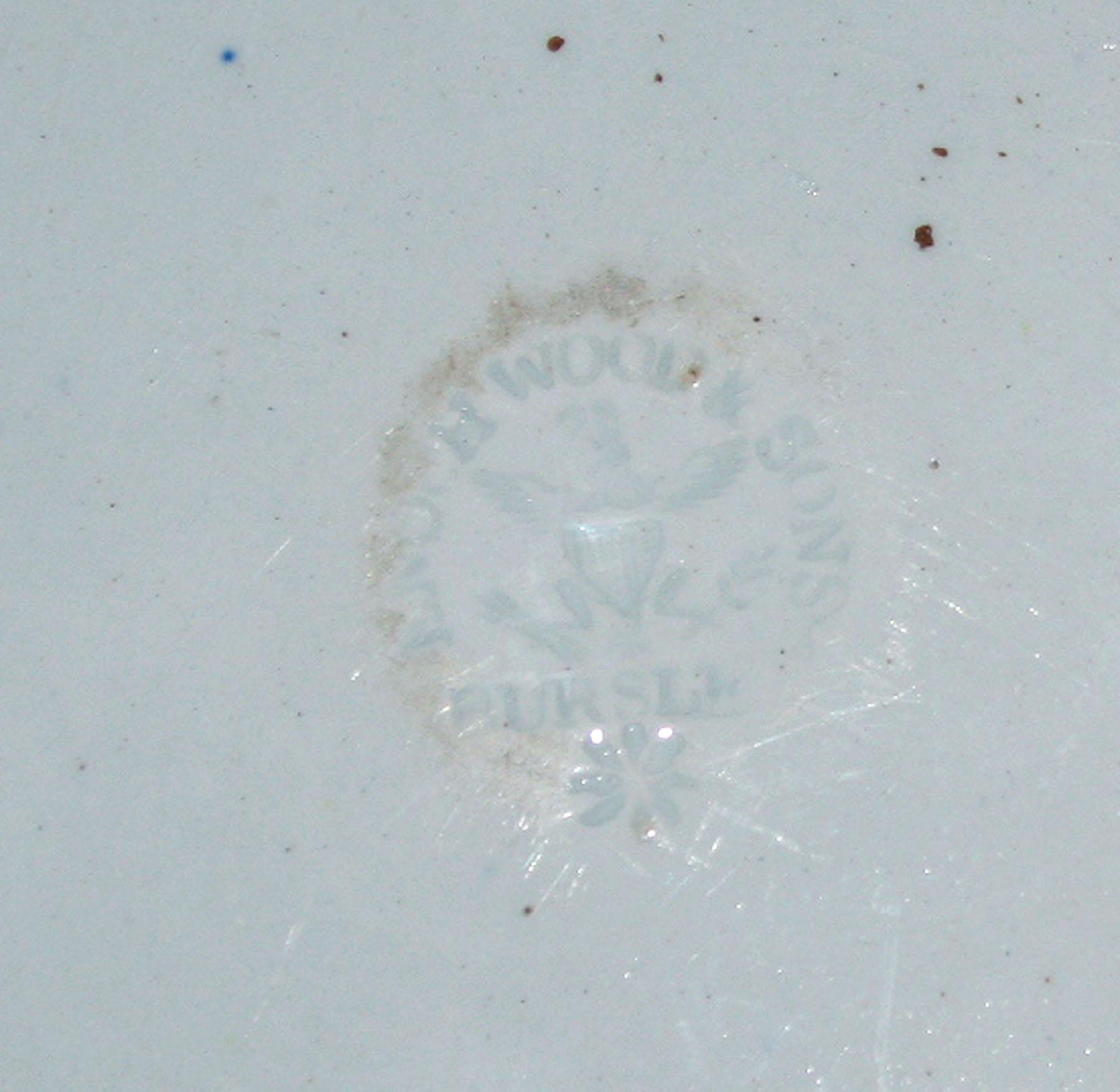 1969.0351.003 Wood pearlware plate (detail)