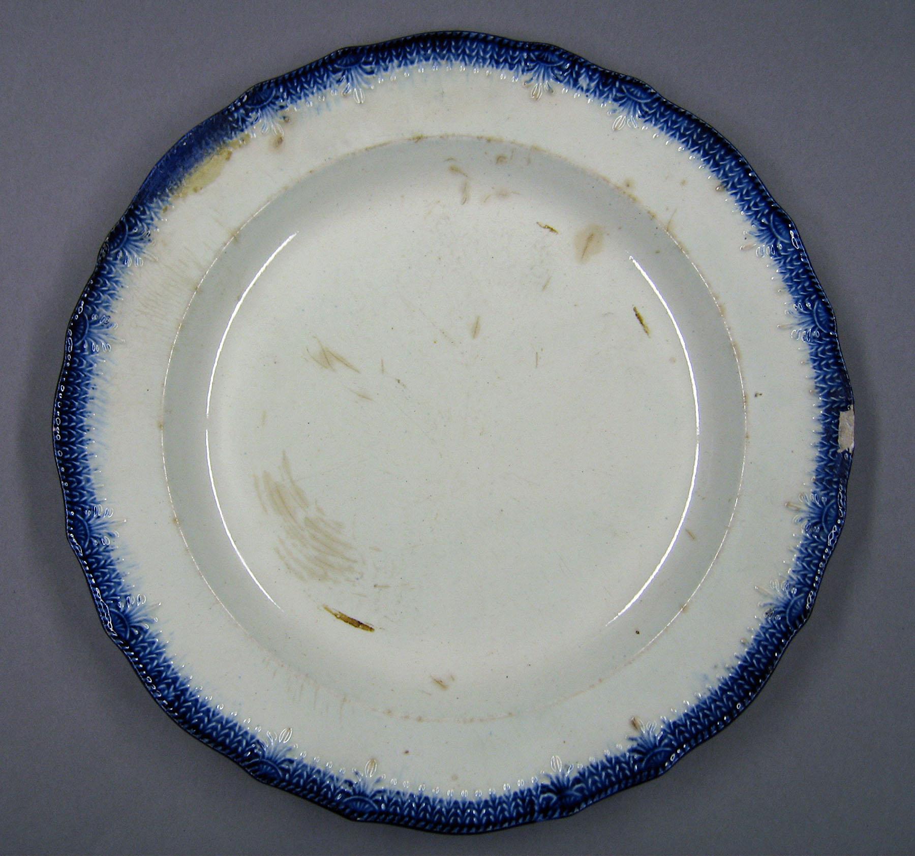 1969.0356.001 Stevenson Pearlware Plate