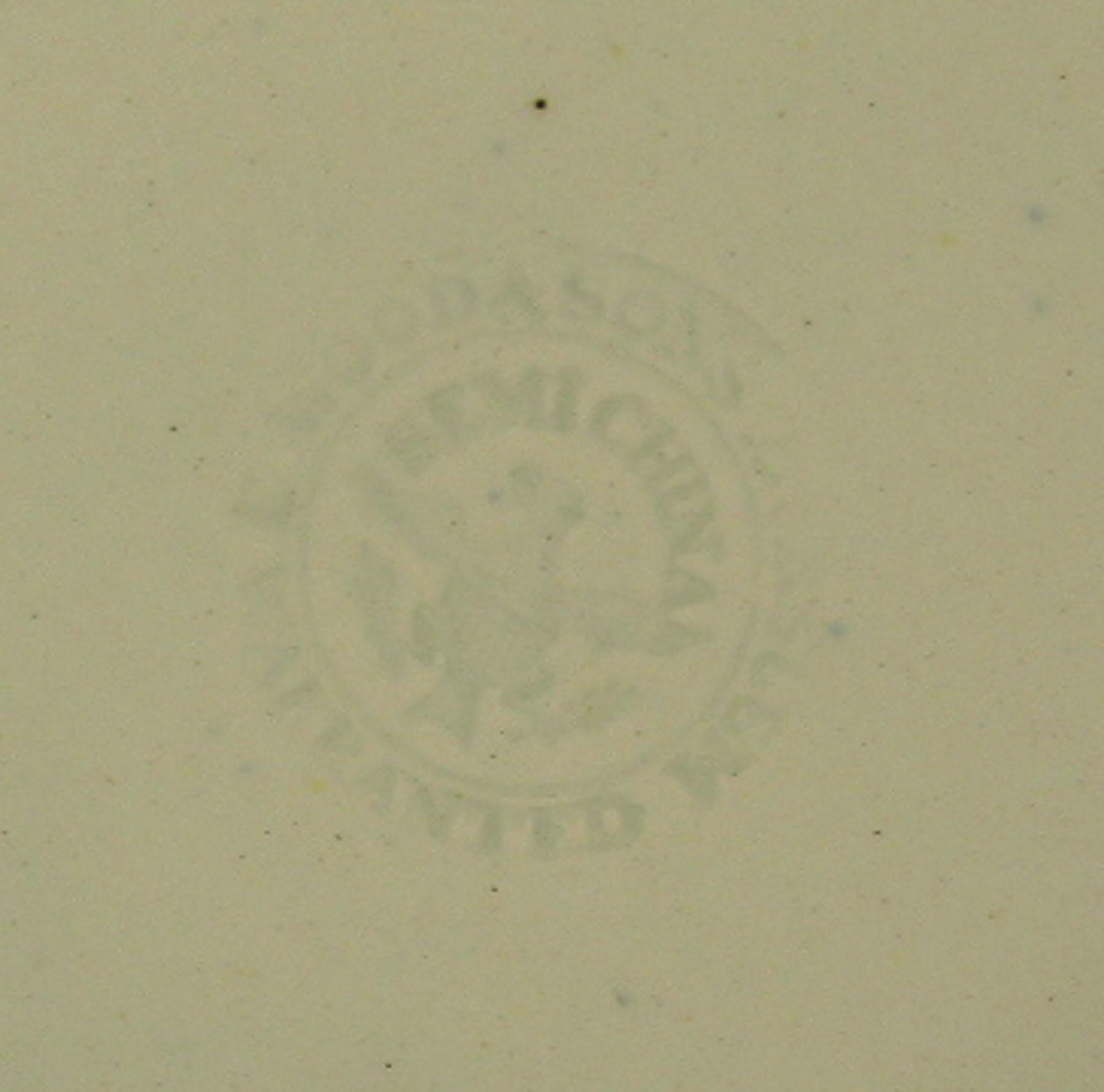 1969.0363.003 Pearlware soup plate (detail)