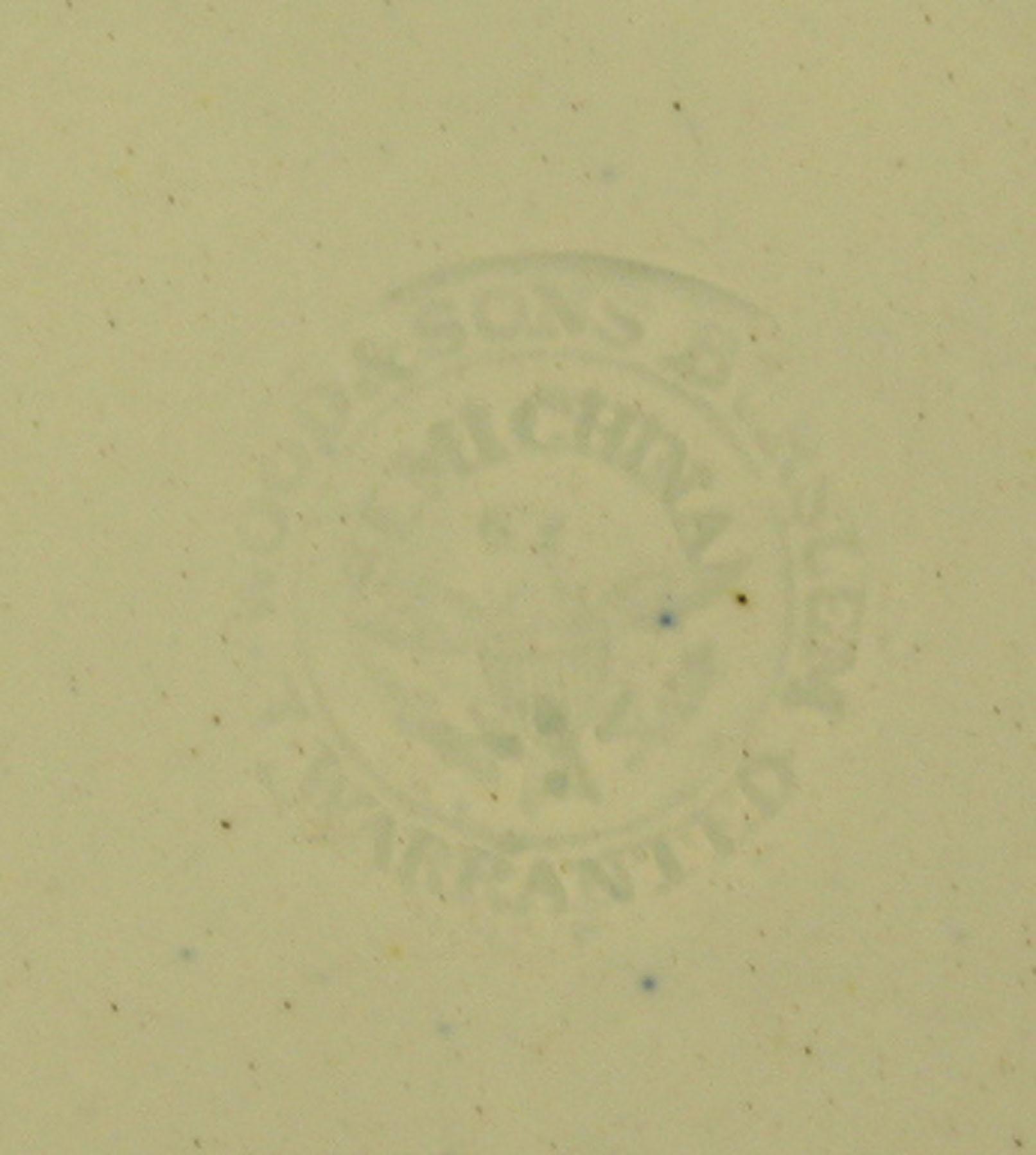 1969.0363.004 Pearlware soup plate (detail)
