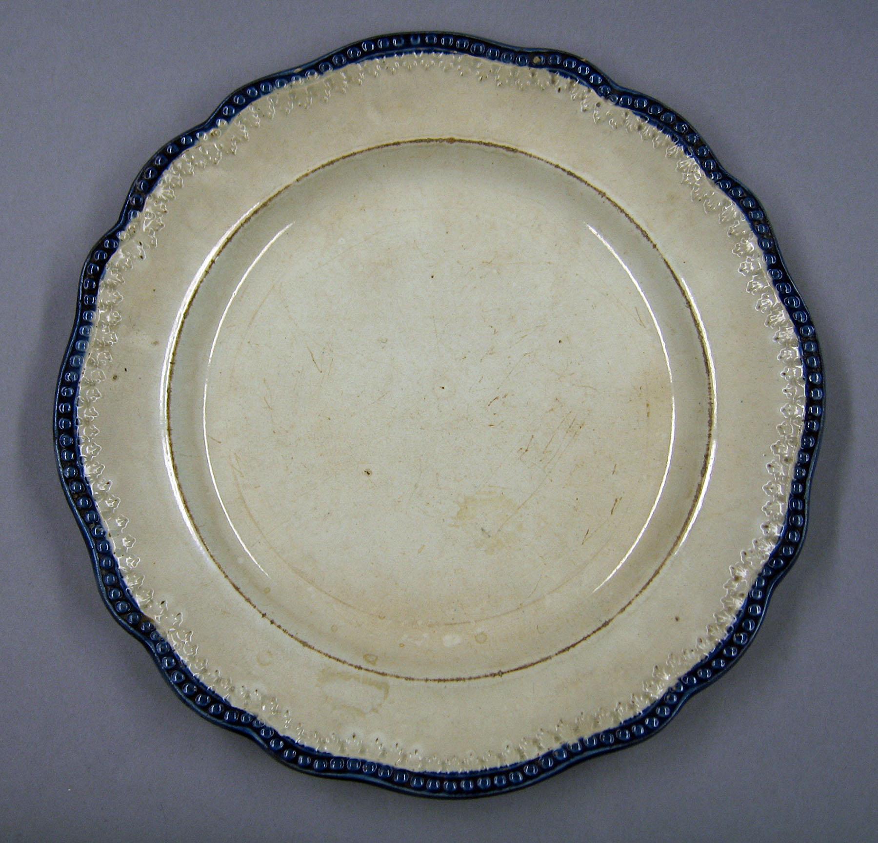 1969.0363.007 Pearlware Wood plate