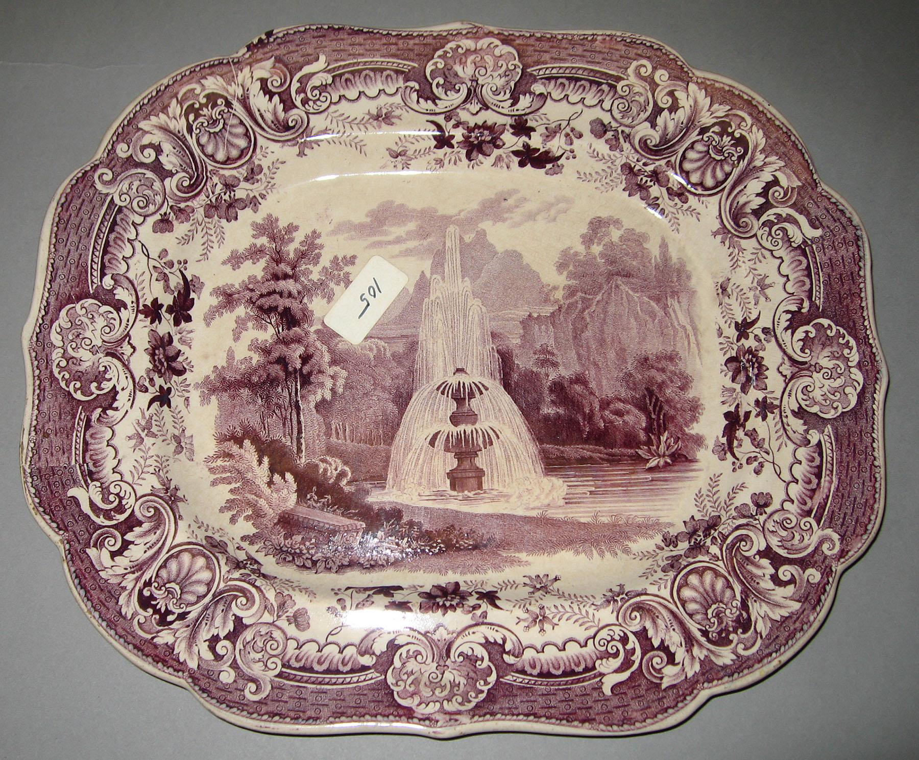 1969.0378.002 Wood earthenware platter