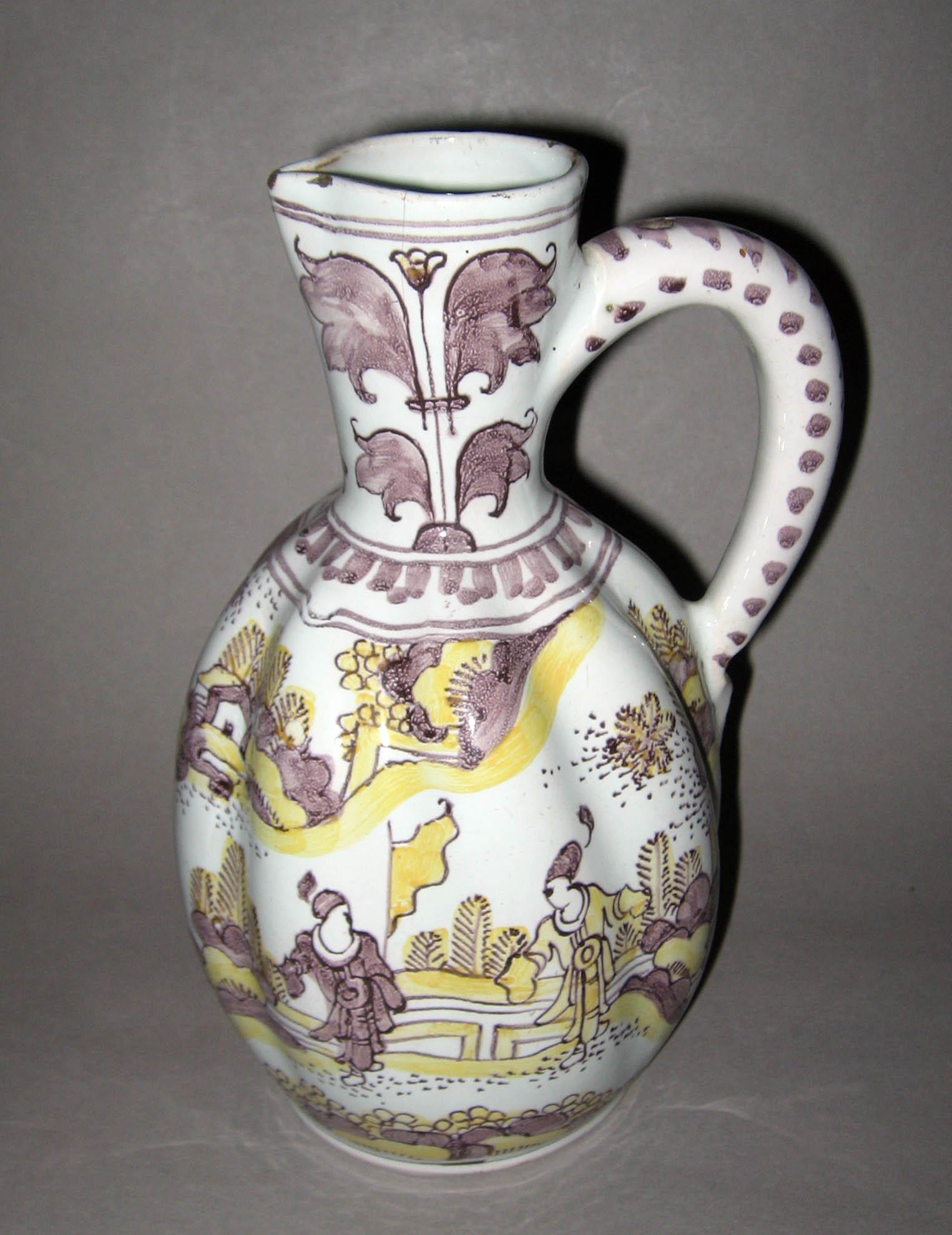 1969.0381 Tin-glazed earthenware ewer
