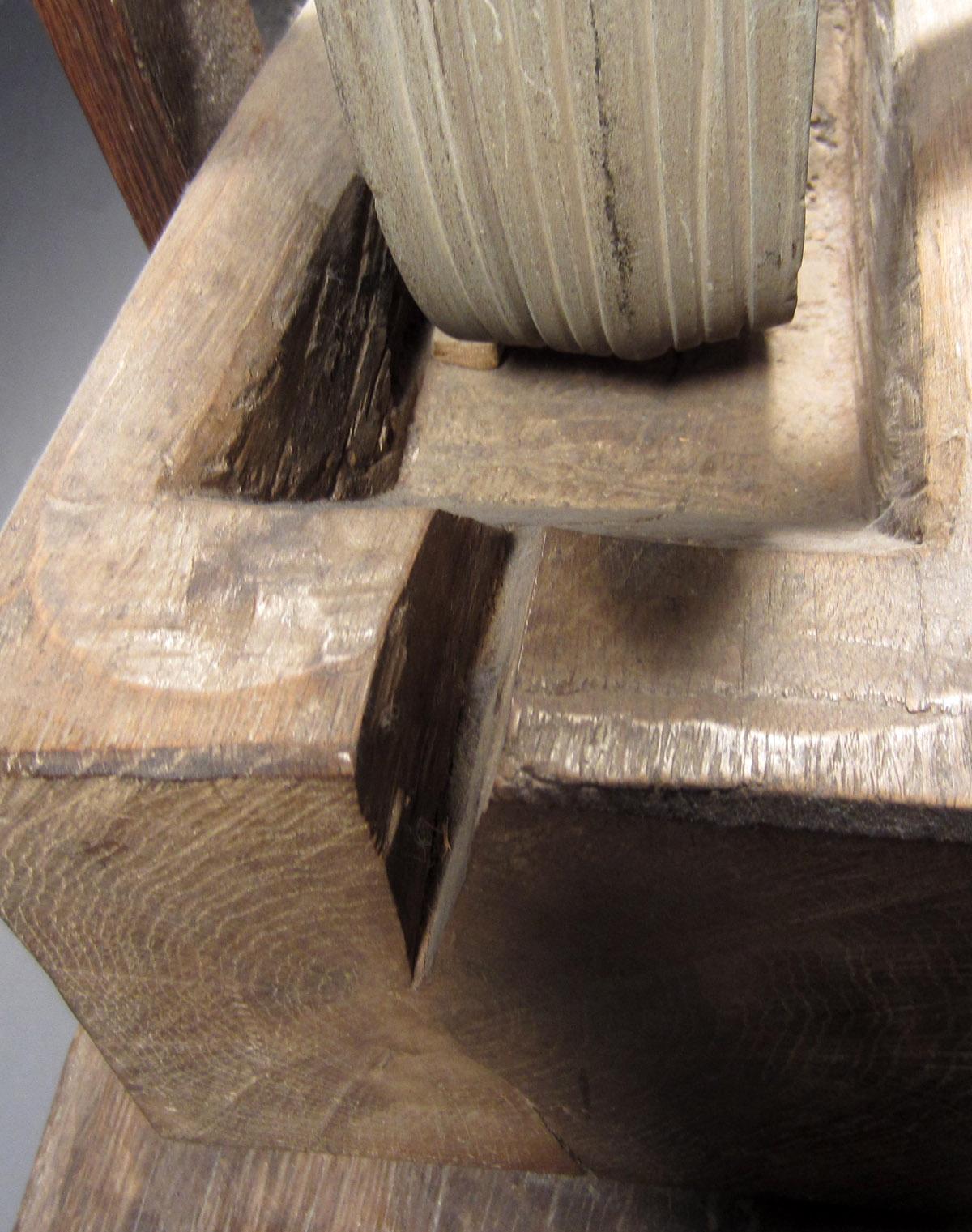 1957.0026.612 A-F Grindstone and frame, Stone view 1