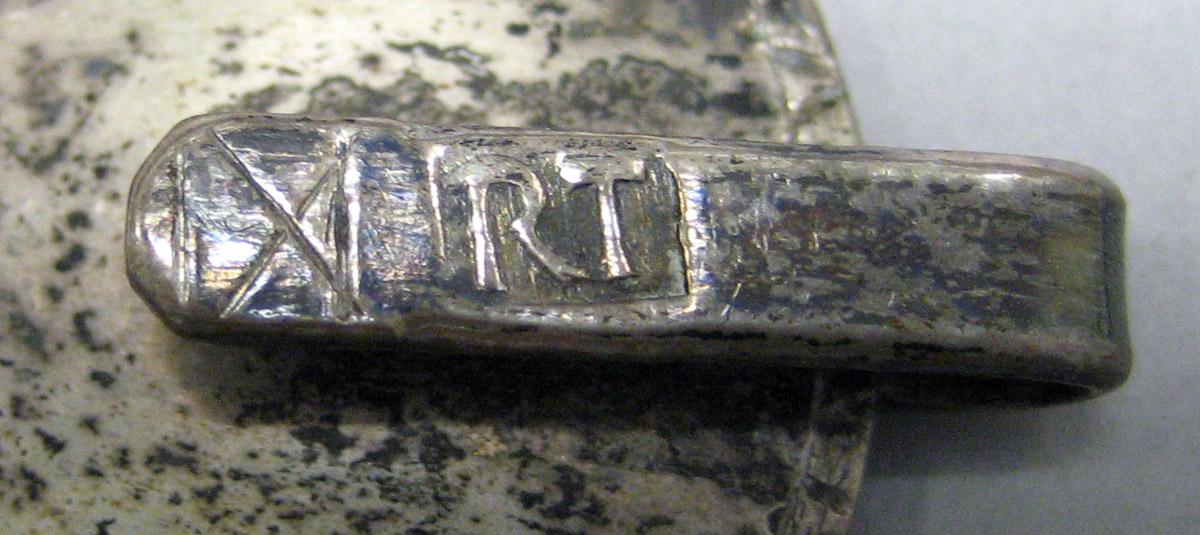 1969.0526 A, B Silver Clasp mark