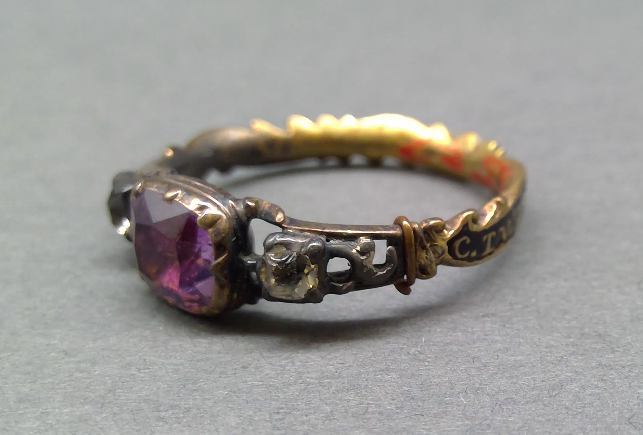 1969.0527 Ring (finger), Mourning ring, view2