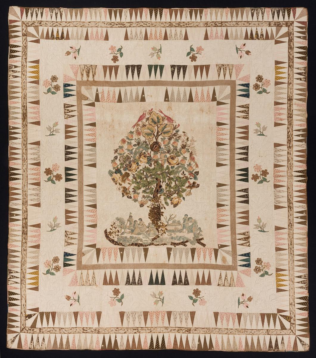 1969.0570 Quilt, Applique medallion quilt, pieced, view 2