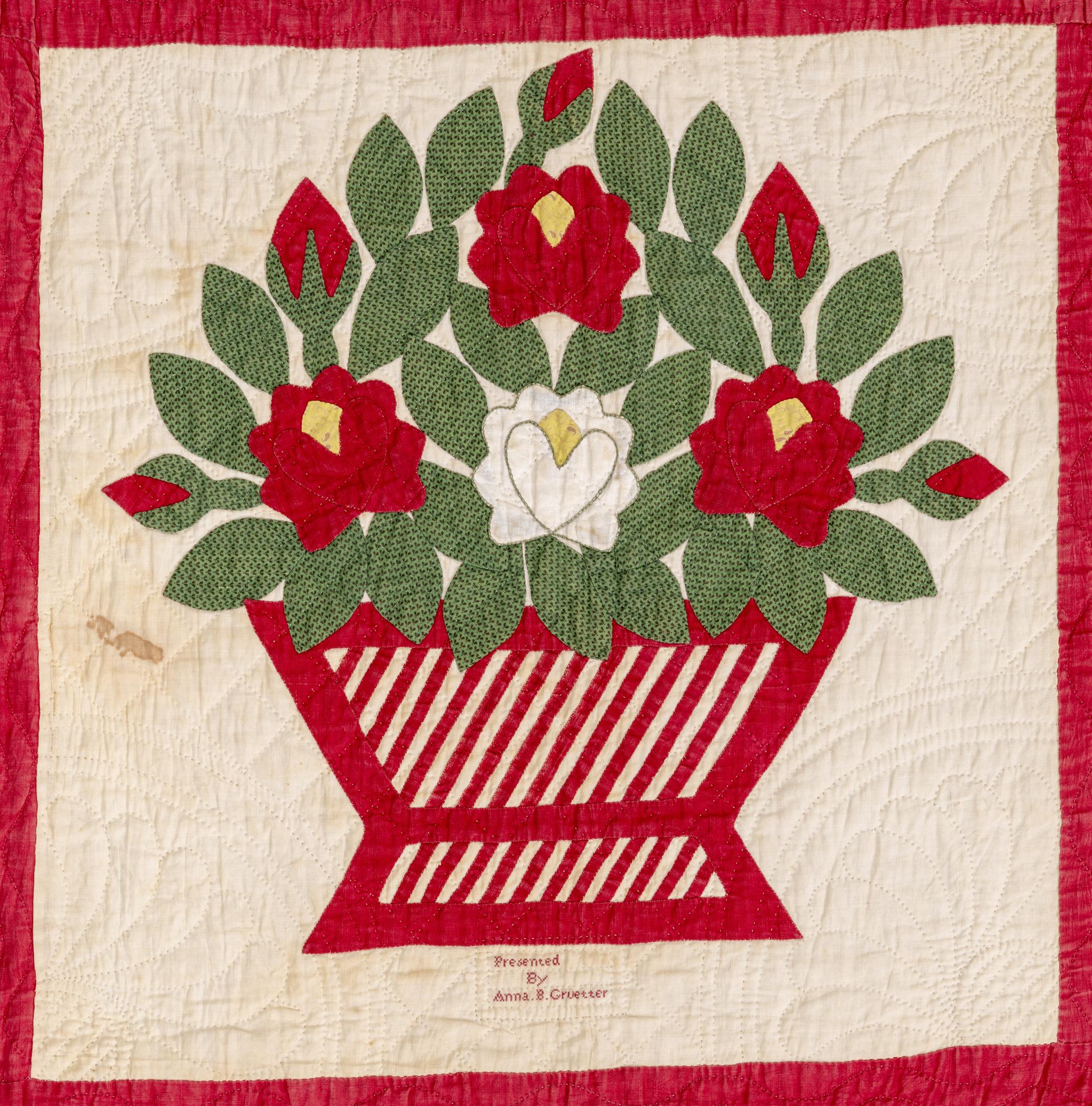 1969.0571 Quilt, detail 12