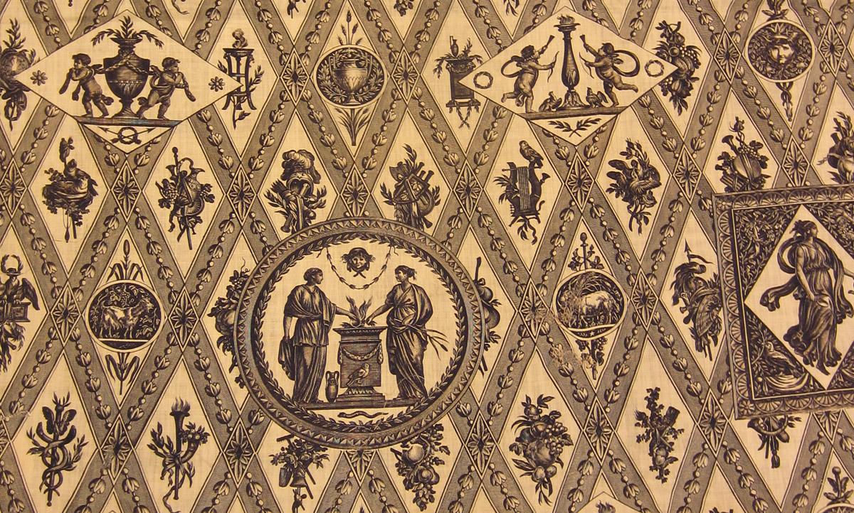 1969.0591.001 Textile, printed detail 1