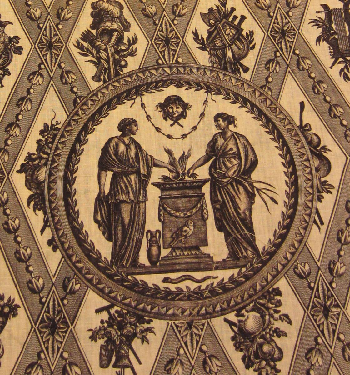 1969.0591.001 Textile, printed detail 2