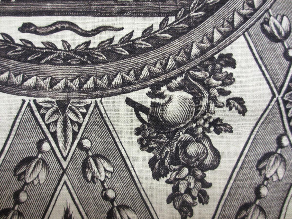1969.0591.001 Textile, printed plate mark detail