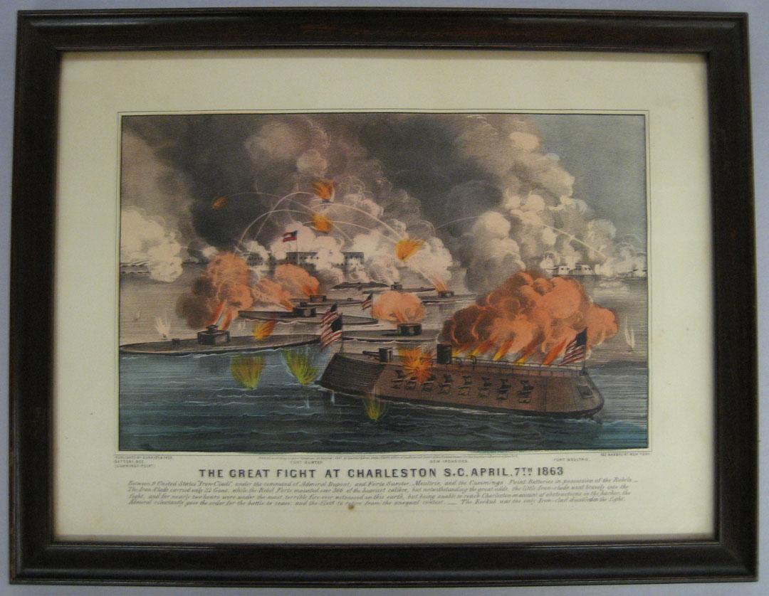 1969.0776 Print, Great Fight at Charleston, SC
