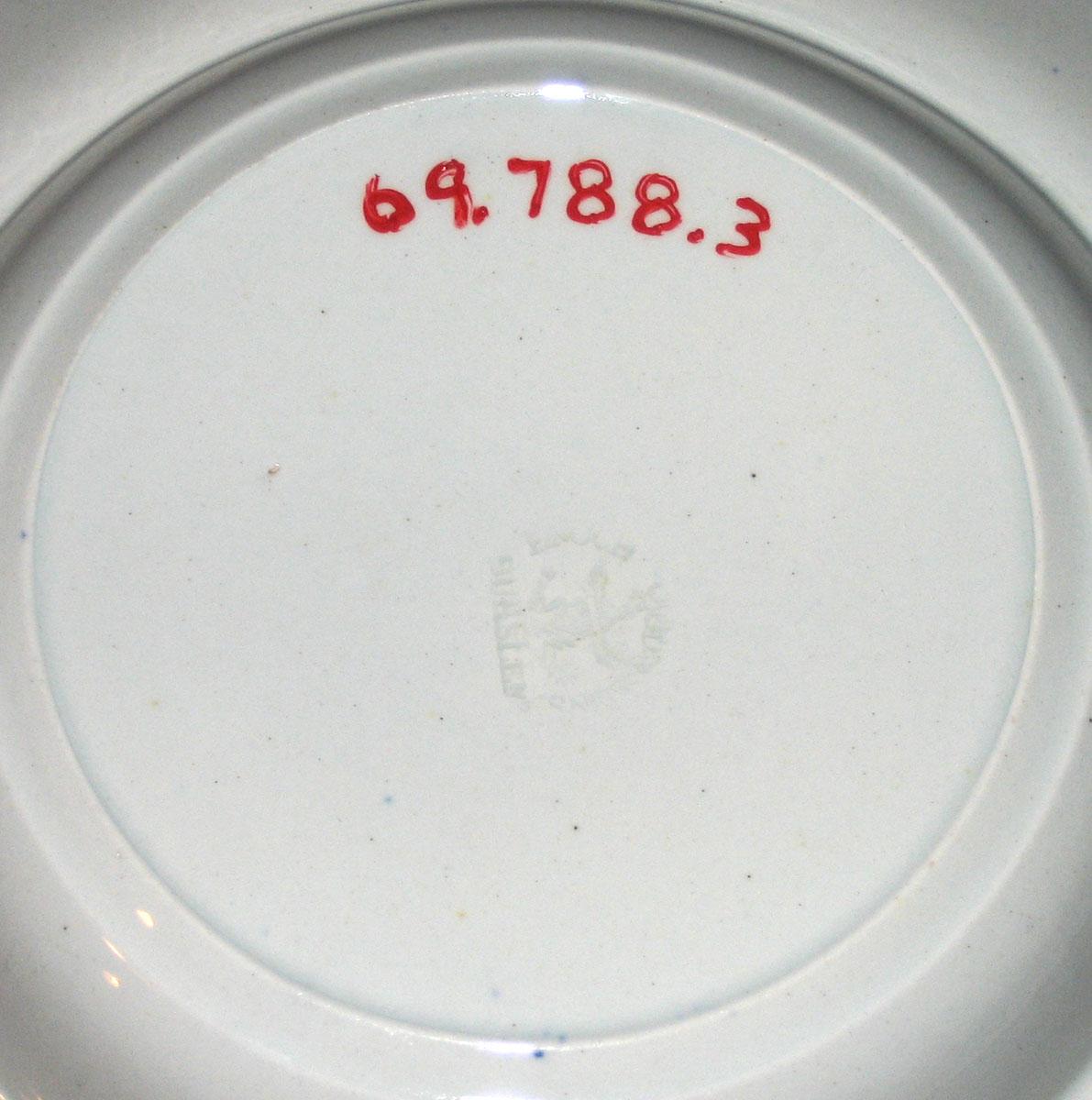 1969.0788.003 Soup plate (Enoch Wood mark)