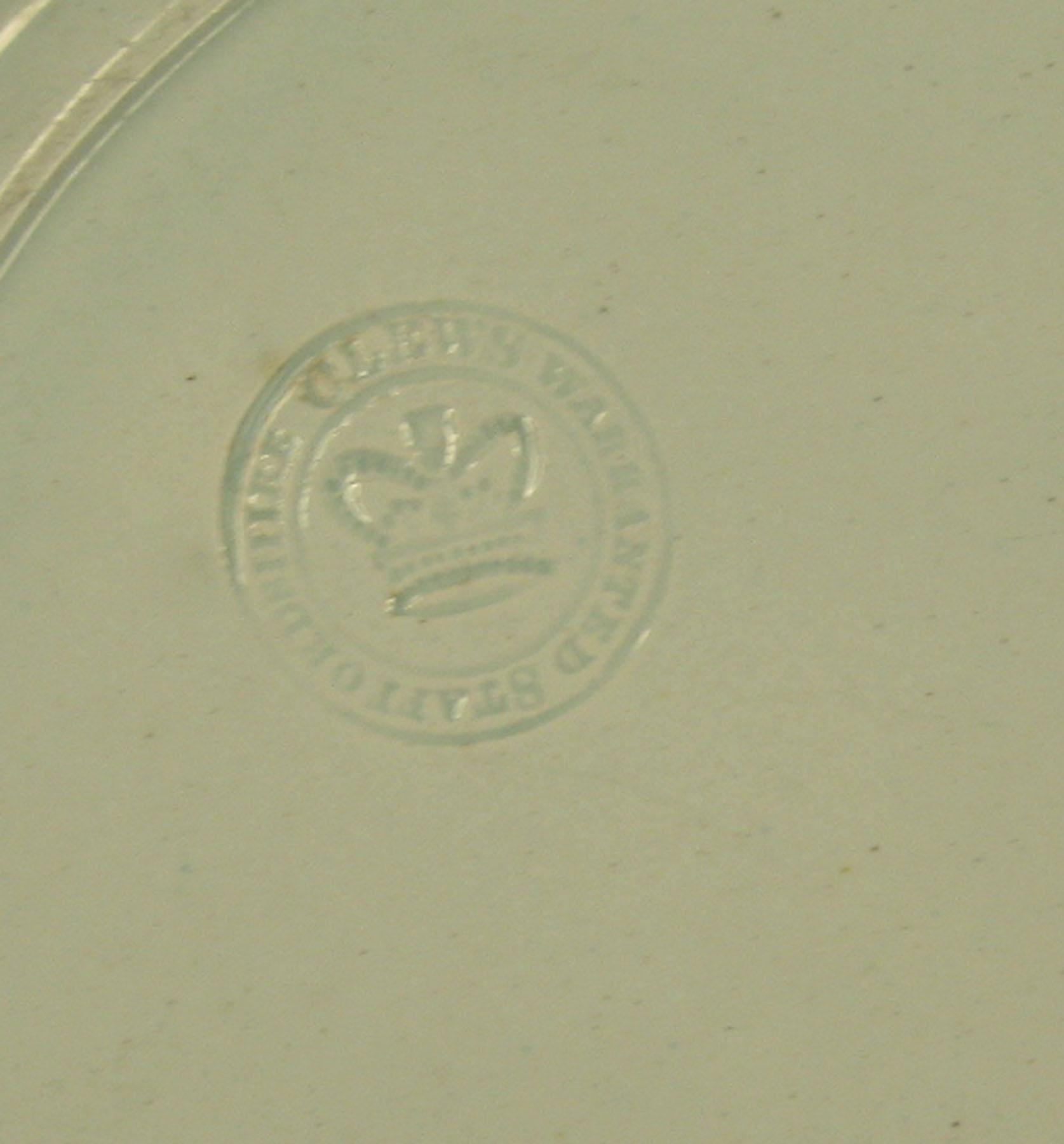 1969.0789.005 Clews Pearlware Plate (detail)