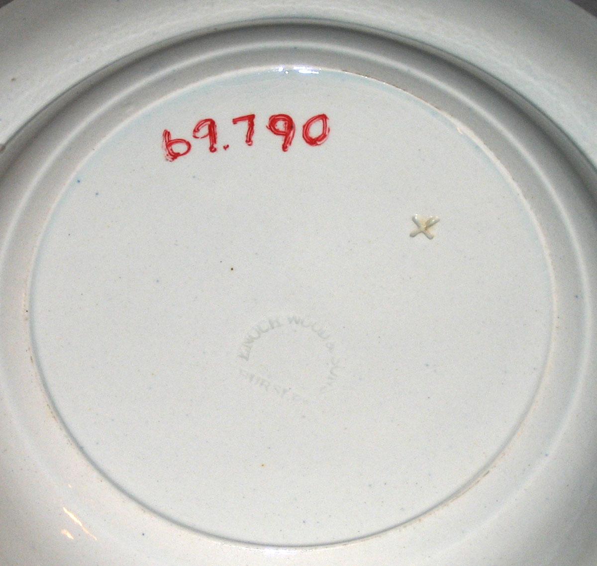 1969.0790 Soup plate (Enoch Wood mark)