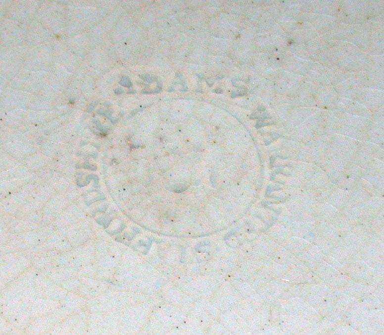 1969.0814.004 Pearlware Adams plate (mark)